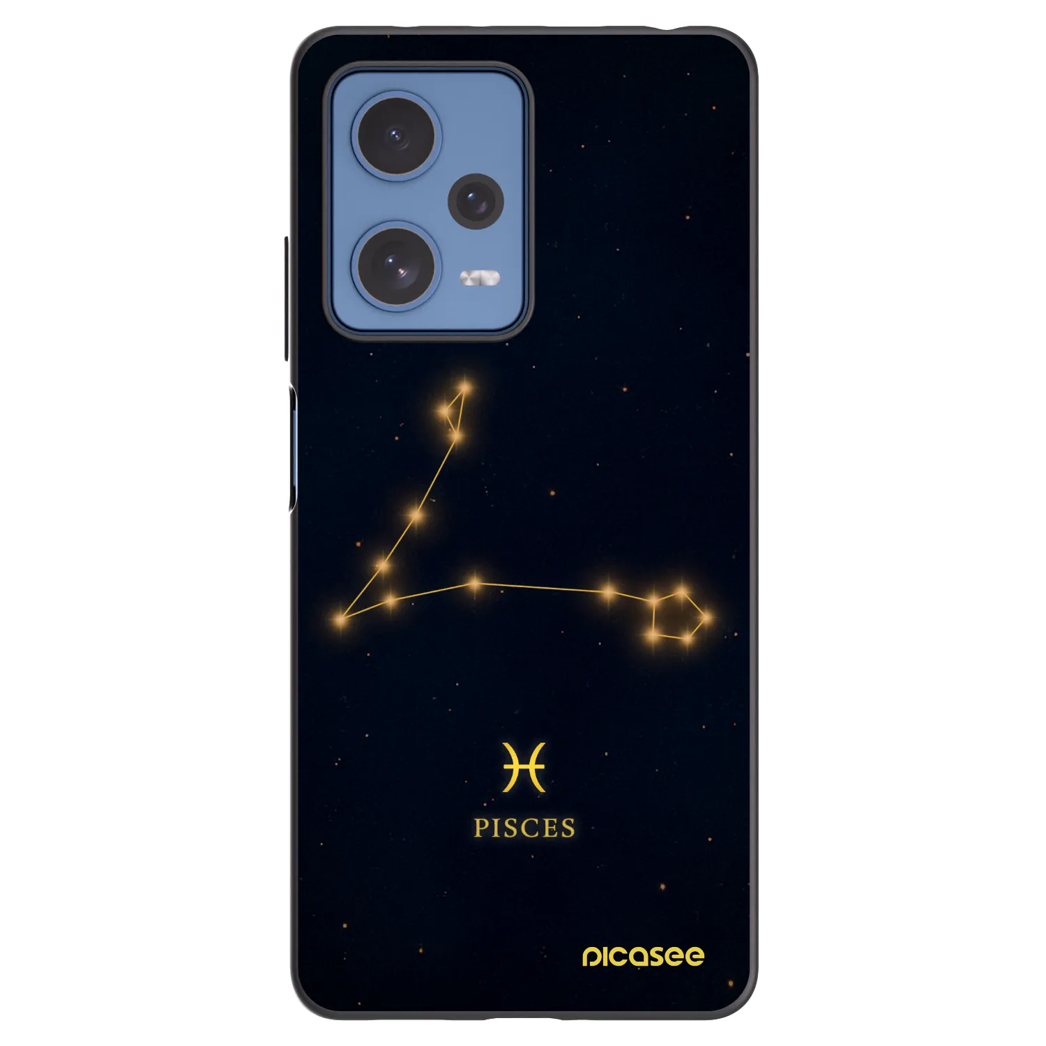 Picasee Μαύρη θήκη σιλικόνης για Xiaomi Redmi Note 12 Pro 5G - PISCES
