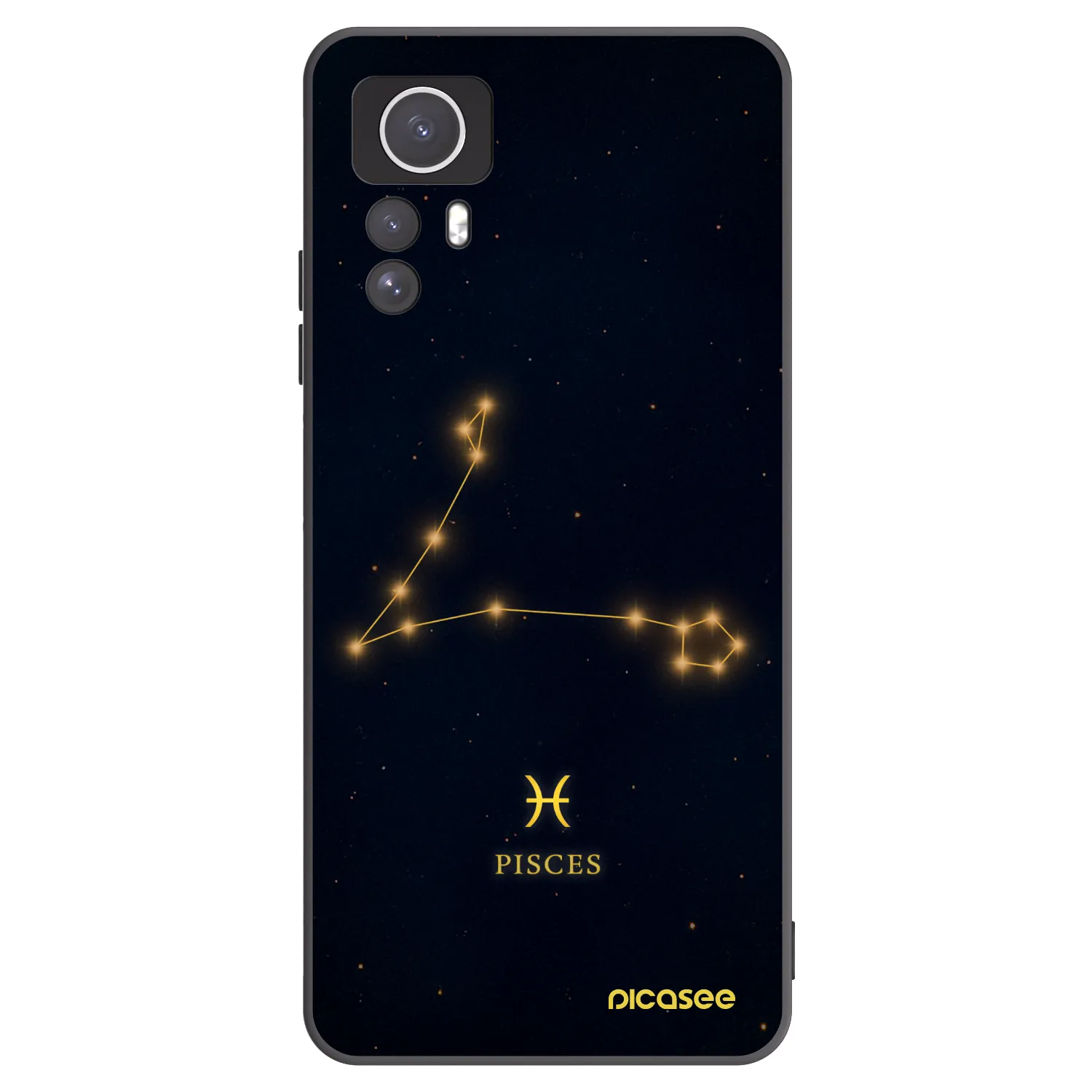 Picasee Μαύρη θήκη σιλικόνης για Xiaomi Redmi Note 12S - PISCES