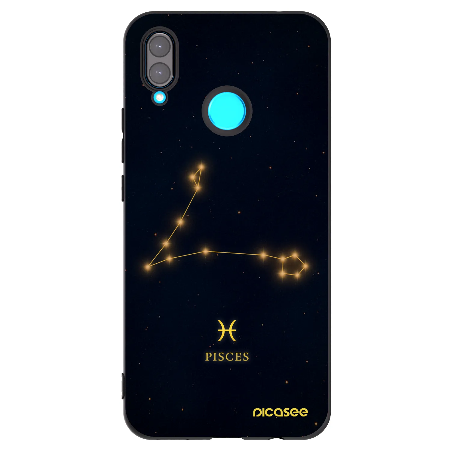 Picasee Μαύρη θήκη σιλικόνης για Huawei Nova 3 - PISCES
