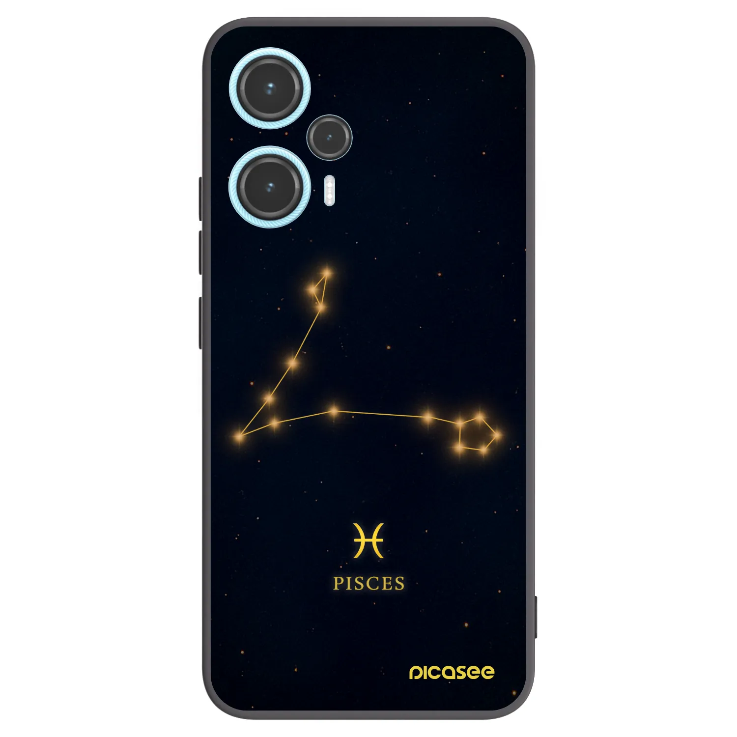 Picasee Μαύρη θήκη σιλικόνης για Xiaomi Poco F5 - PISCES