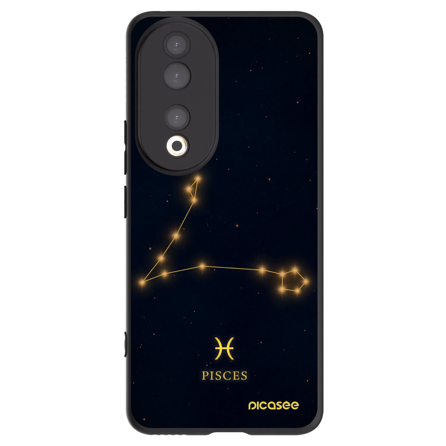 Picasee Μαύρη θήκη σιλικόνης για Honor 90 5G - PISCES