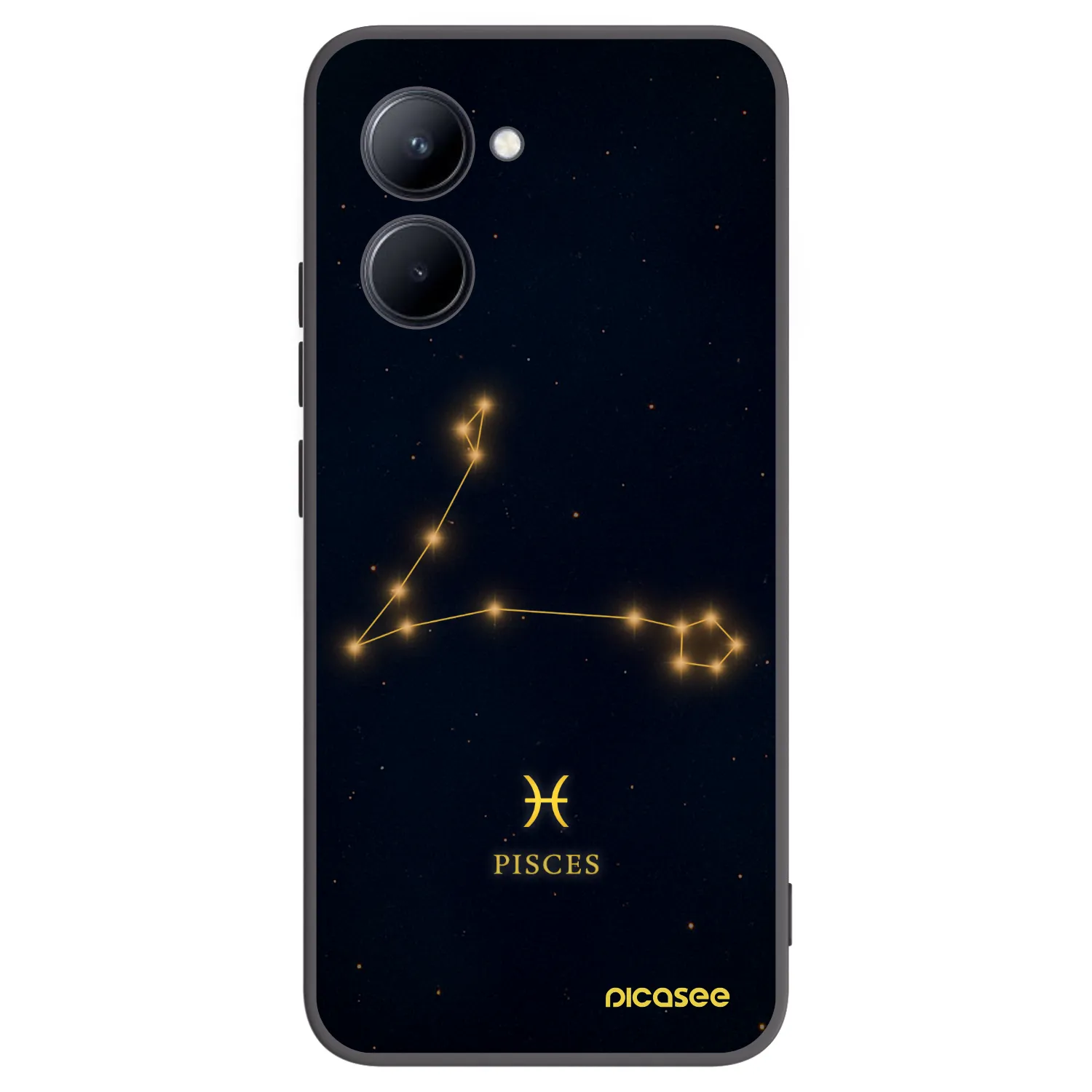 Picasee Μαύρη θήκη σιλικόνης για Realme C33 (2023) - PISCES