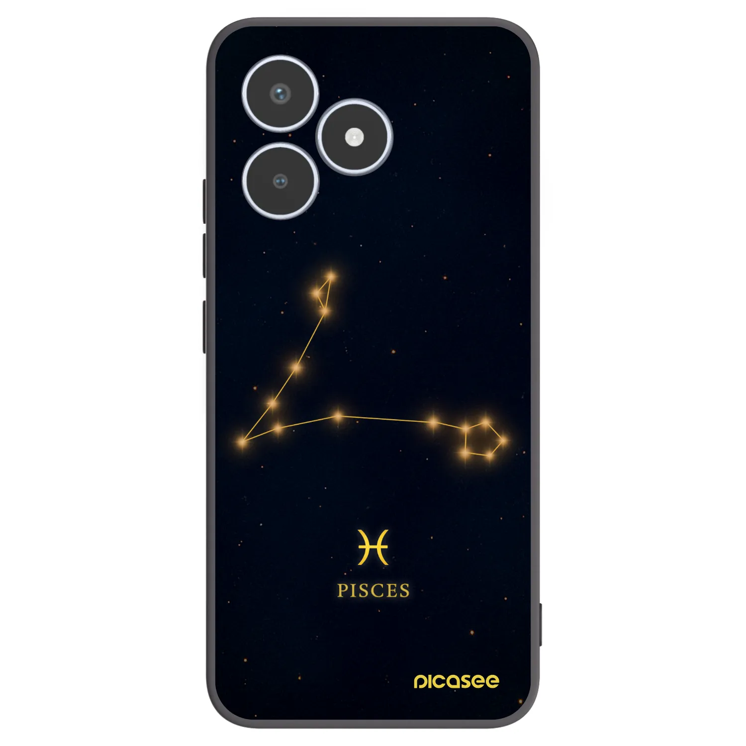 Picasee Μαύρη θήκη σιλικόνης για Realme C53 - PISCES