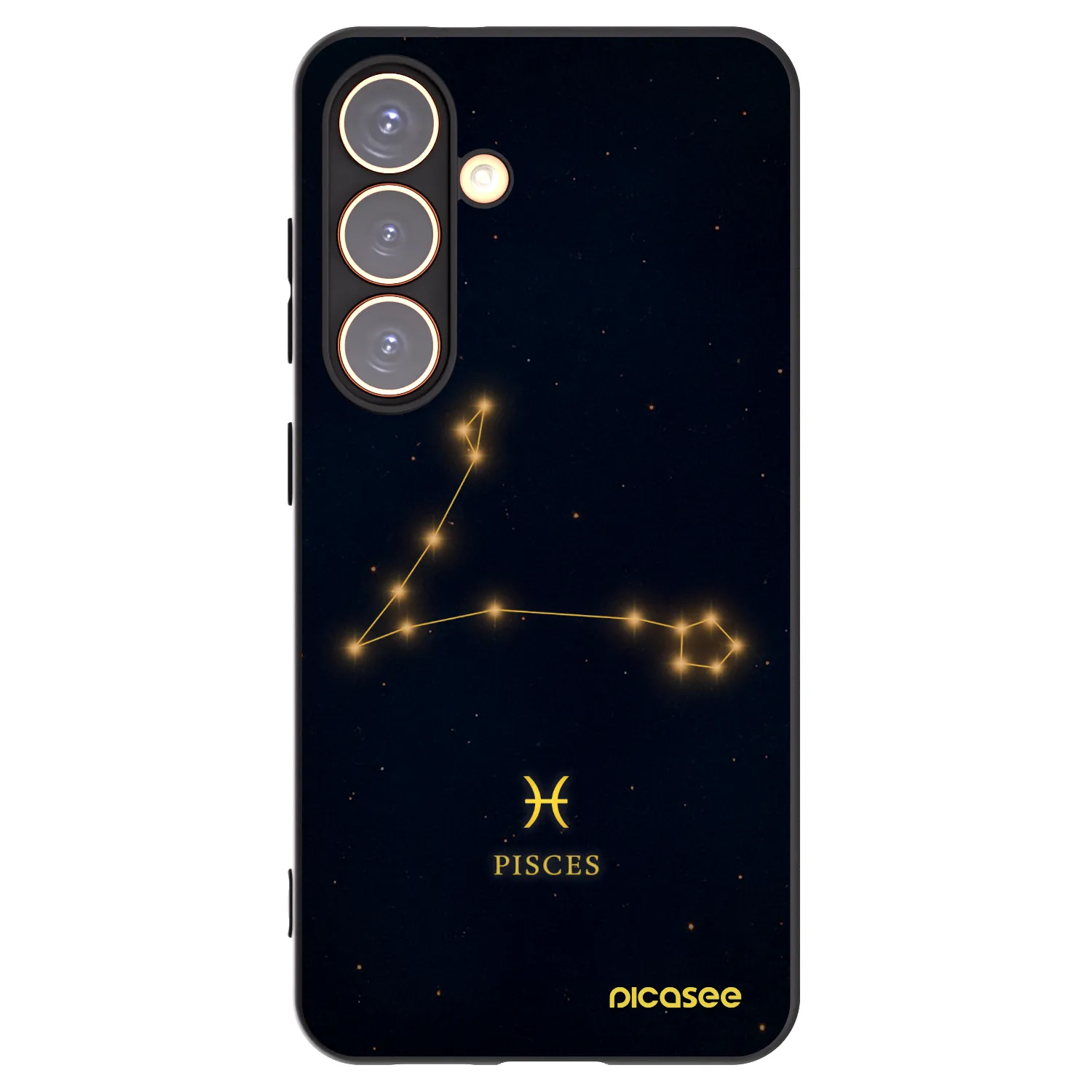 Picasee Μαύρη θήκη σιλικόνης για Samsung Galaxy S24 S921B 5G - PISCES