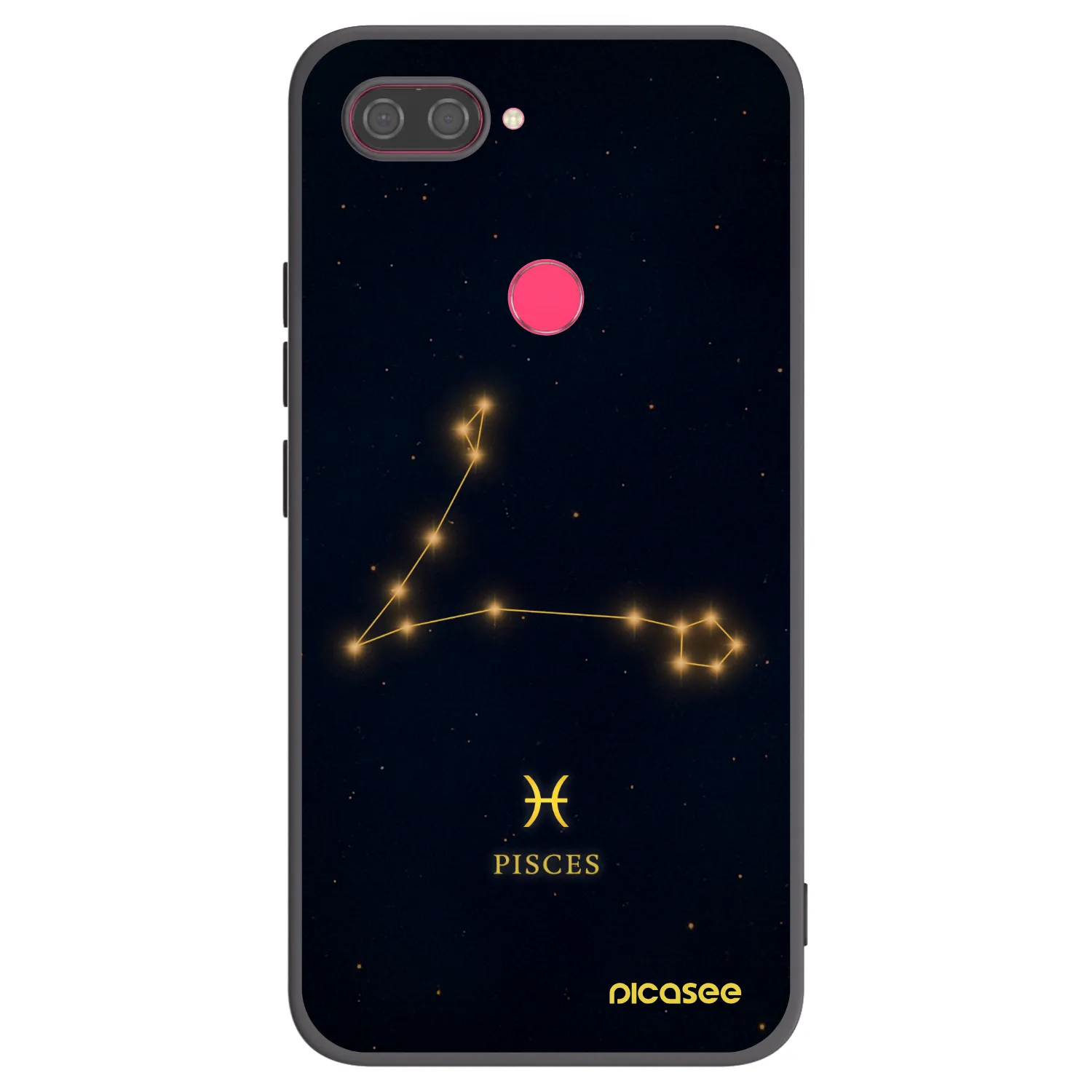 Picasee Μαύρη θήκη σιλικόνης για Xiaomi Mi 8 Lite - PISCES