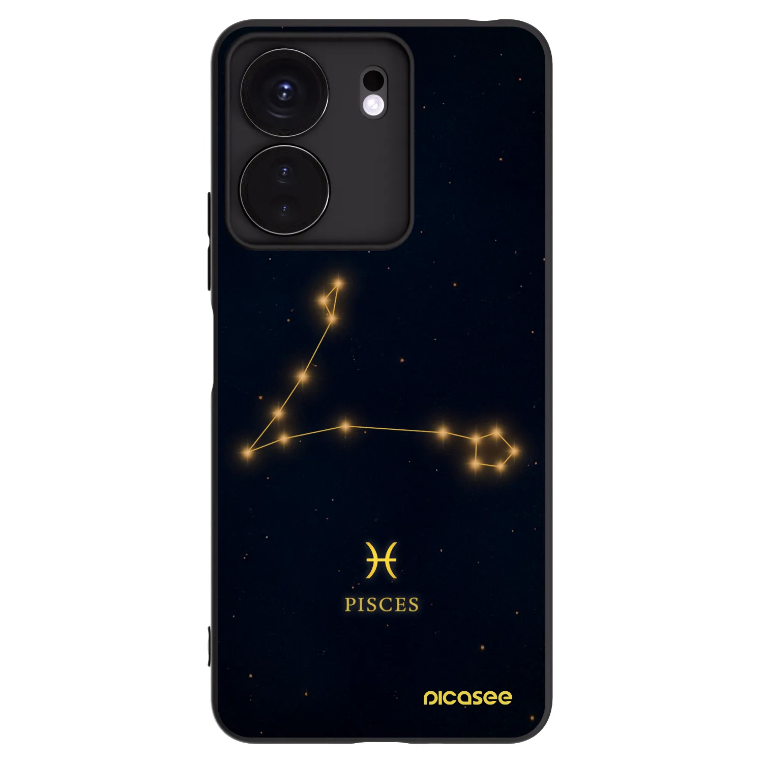 Picasee Μαύρη θήκη σιλικόνης για Xiaomi Redmi 13C 4G - PISCES