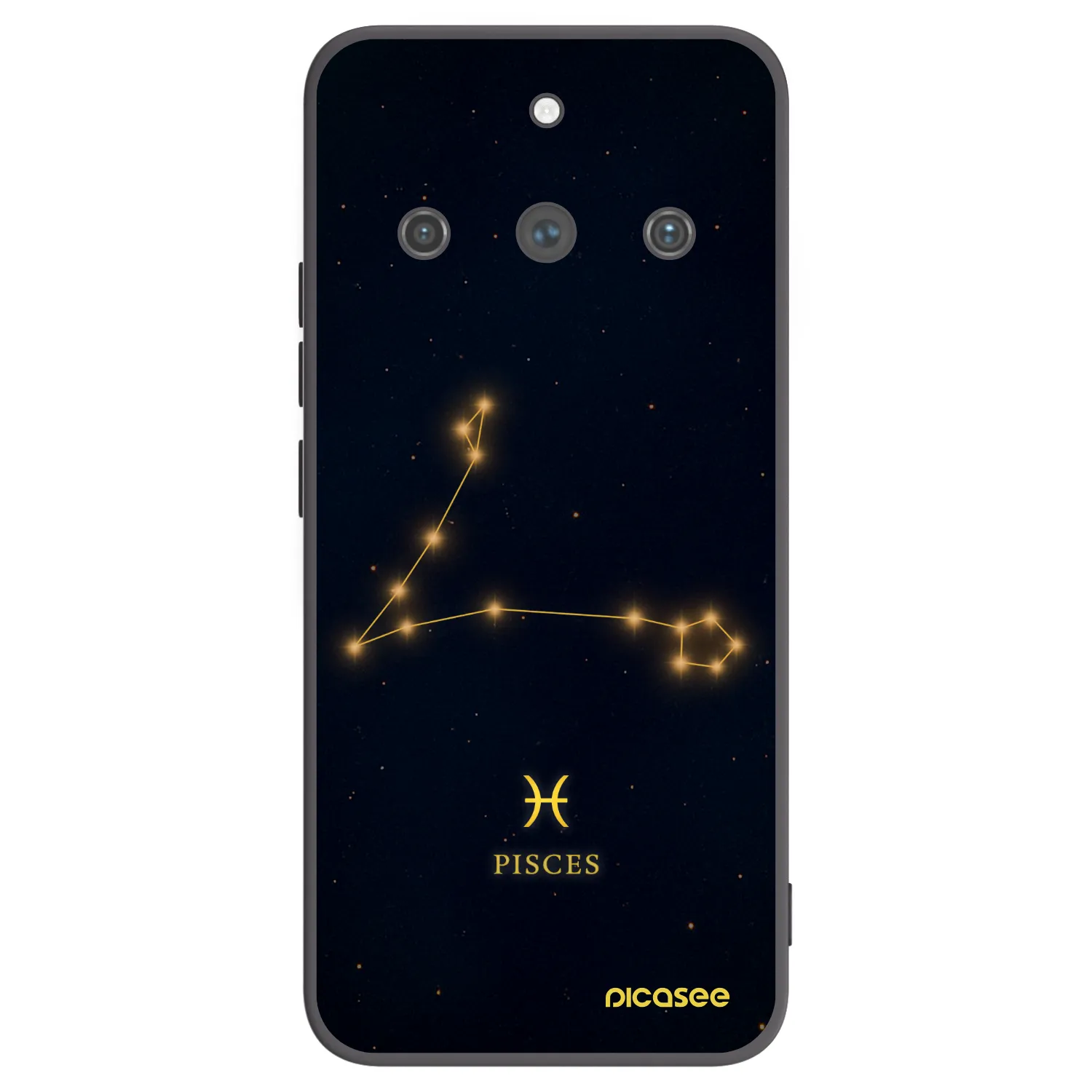 Picasee Μαύρη θήκη σιλικόνης για Realme 11 Pro+ - PISCES