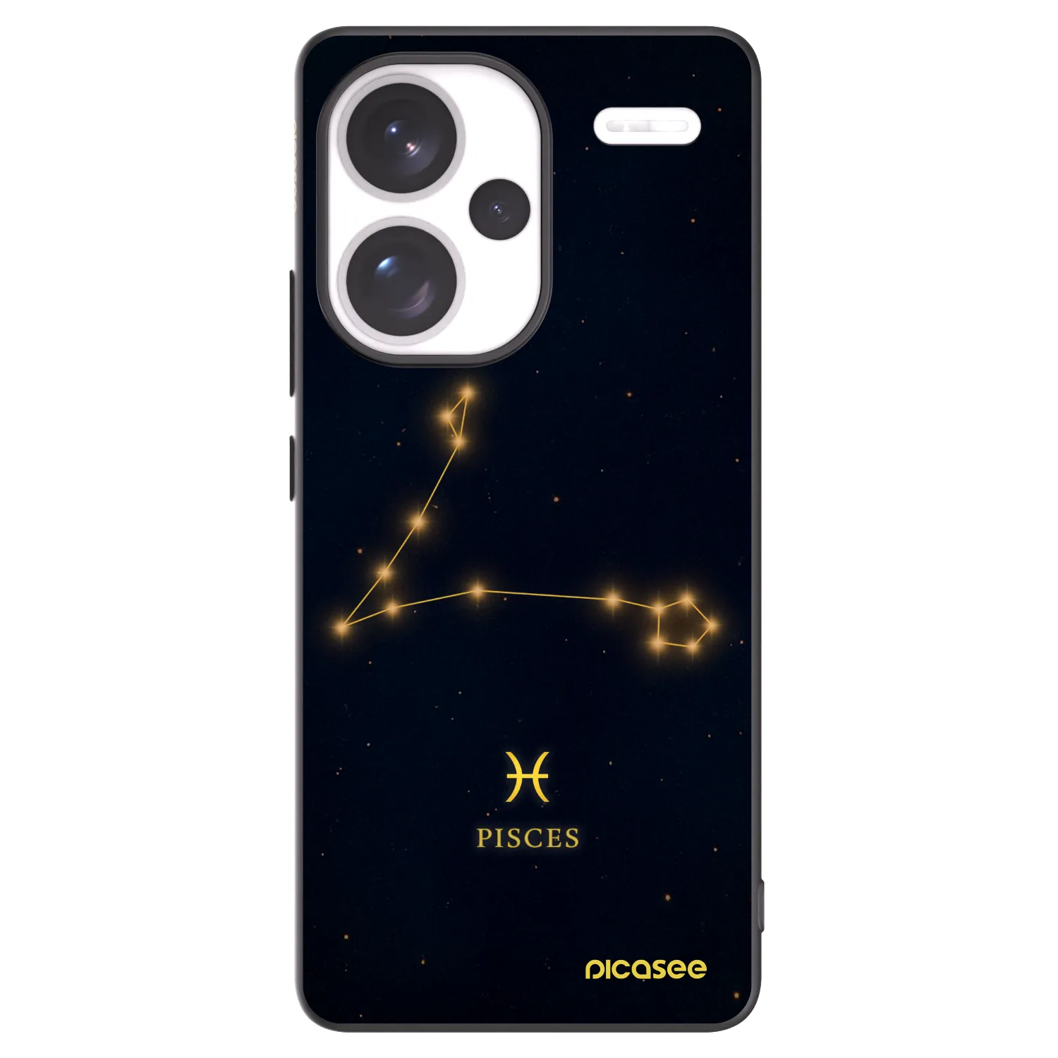 Picasee Μαύρη θήκη σιλικόνης για Xiaomi Redmi Note 13 Pro+ 5G - PISCES