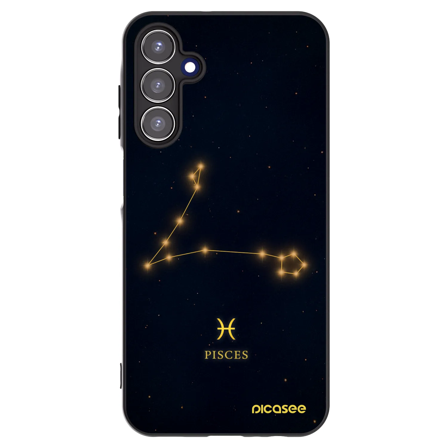 Picasee Μαύρη θήκη σιλικόνης για Samsung Galaxy A15 A156B 5G - PISCES