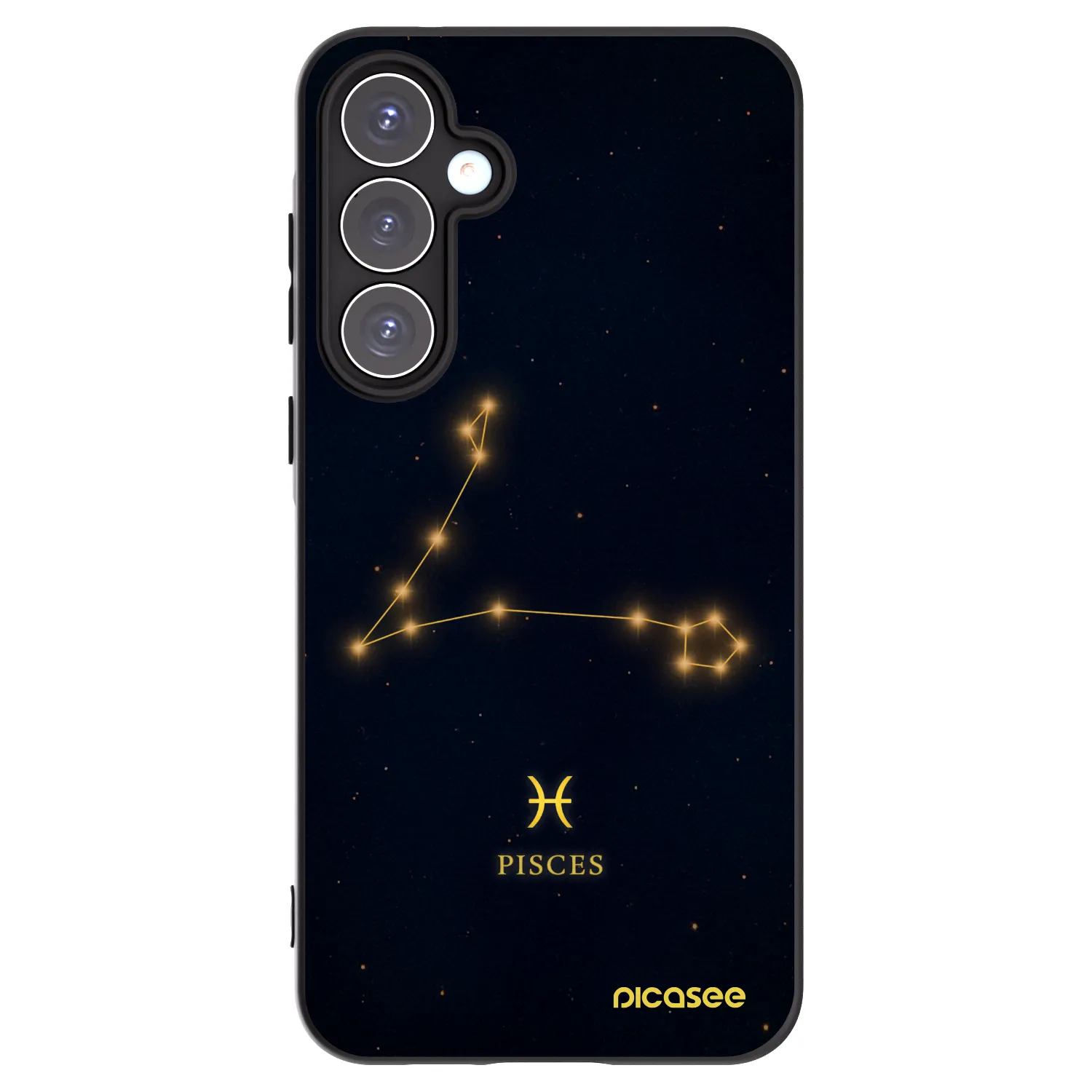 Picasee Μαύρη θήκη σιλικόνης για Samsung Galaxy A55 5G A556B - PISCES