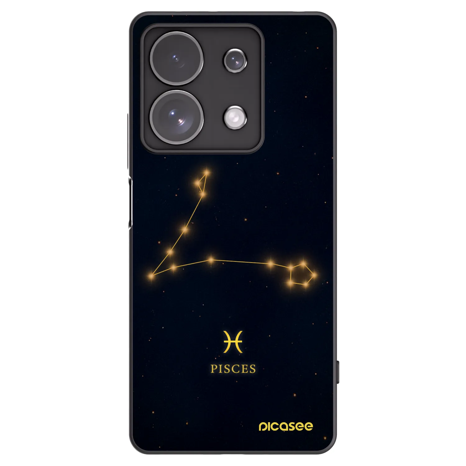 Picasee Μαύρη θήκη σιλικόνης για Xiaomi Redmi Note 13 Pro 4G - PISCES
