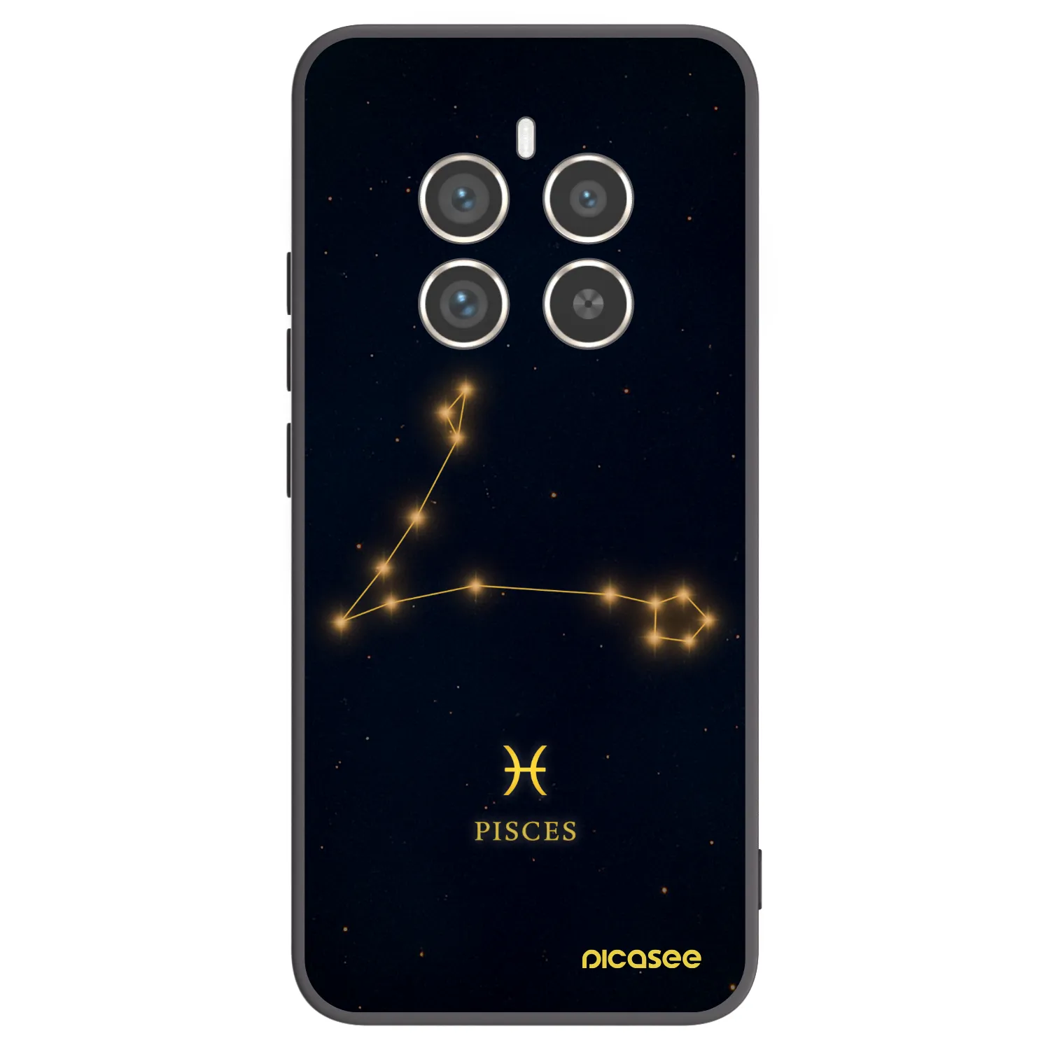 Picasee Μαύρη θήκη σιλικόνης για Realme 12 Pro 5G - PISCES
