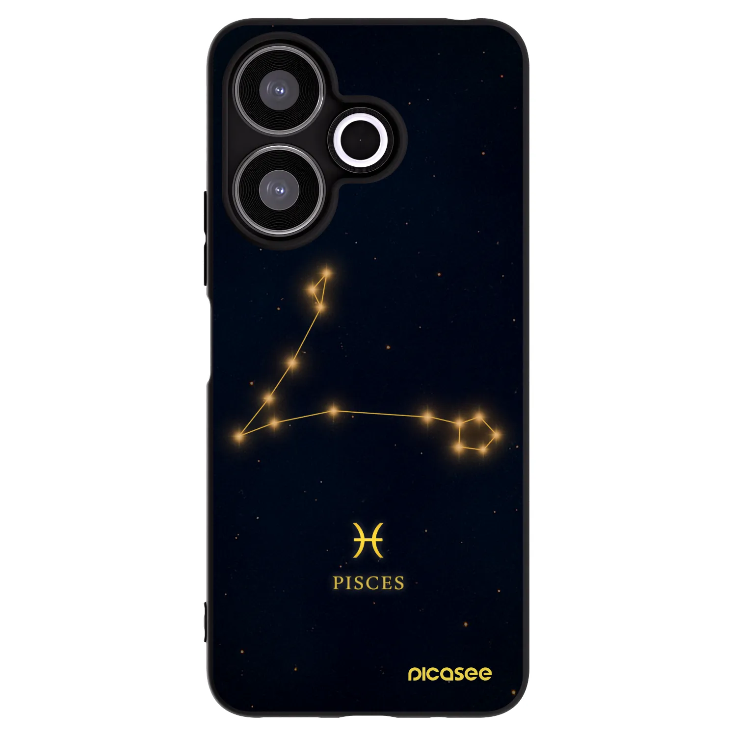Picasee Μαύρη θήκη σιλικόνης για Xiaomi Redmi 13 4G - PISCES