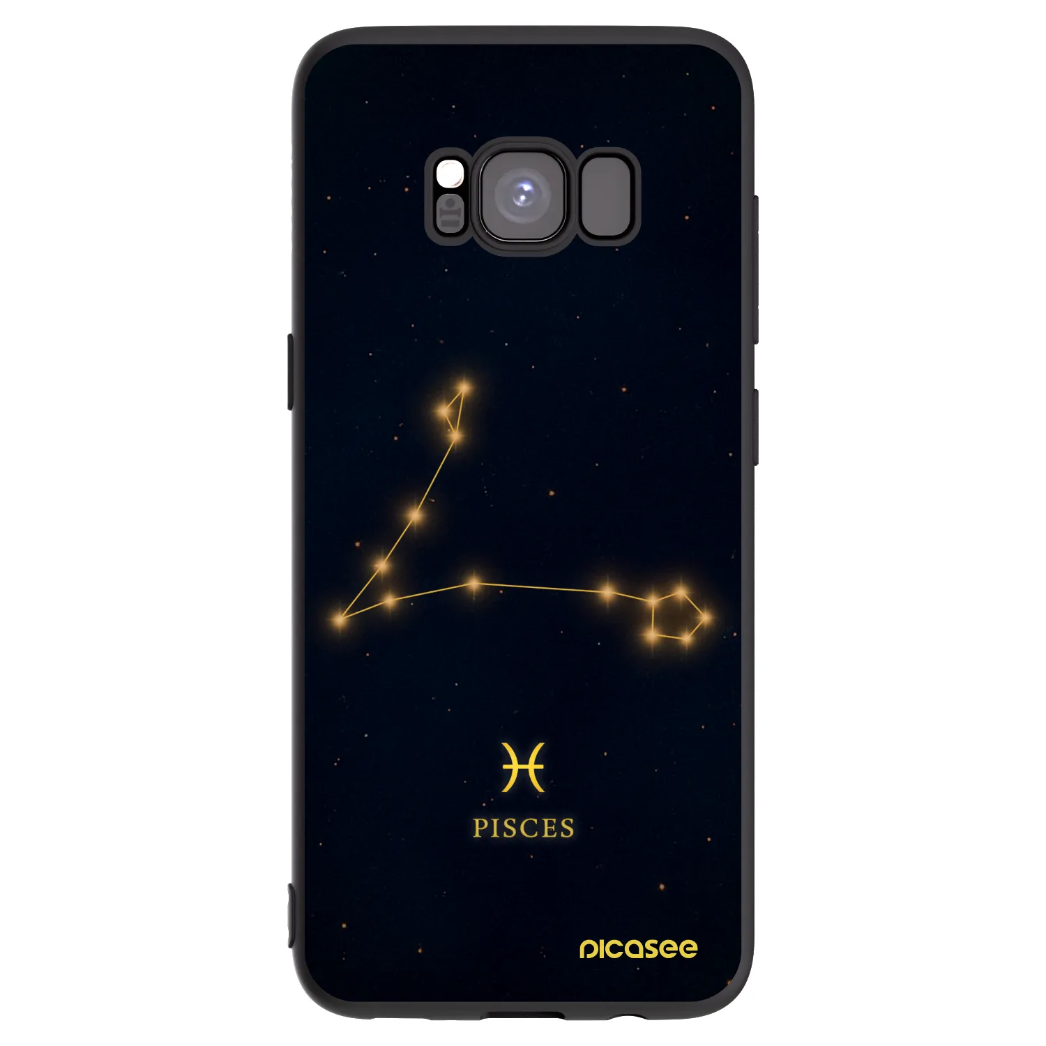 Picasee Μαύρη θήκη σιλικόνης για Samsung Galaxy S8 G950F - PISCES