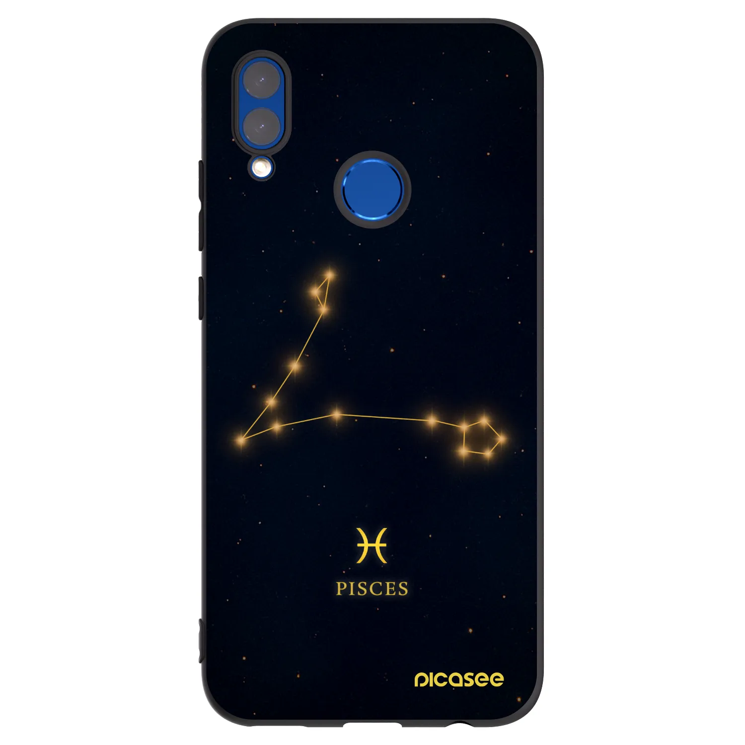 Picasee Μαύρη θήκη σιλικόνης για Honor 10 Lite - PISCES