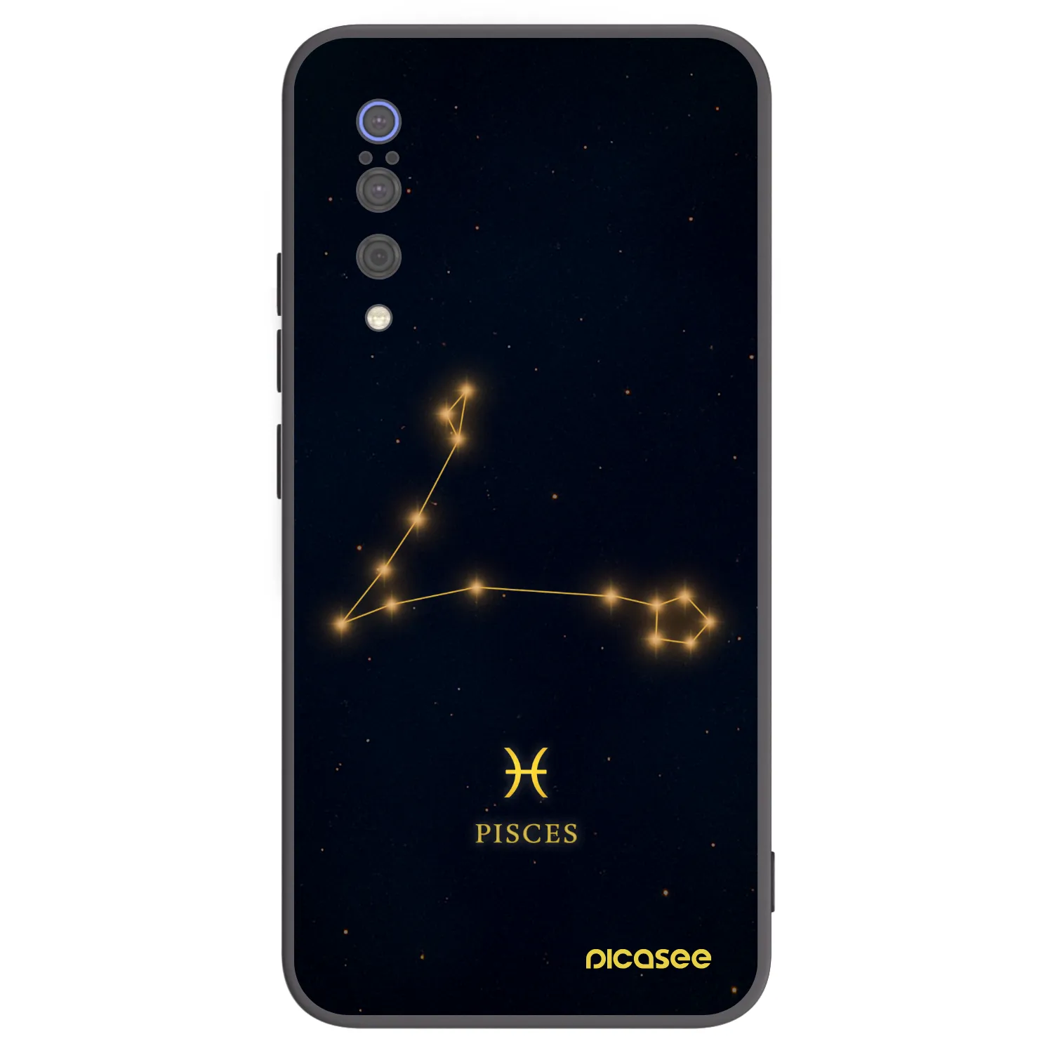 Picasee Μαύρη θήκη σιλικόνης για Xiaomi Mi 9 - PISCES