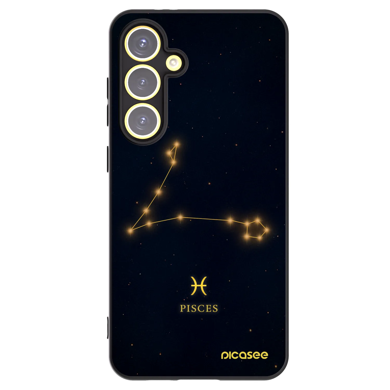 Picasee Μαύρη θήκη σιλικόνης για Samsung Galaxy S24 FE S721B - PISCES