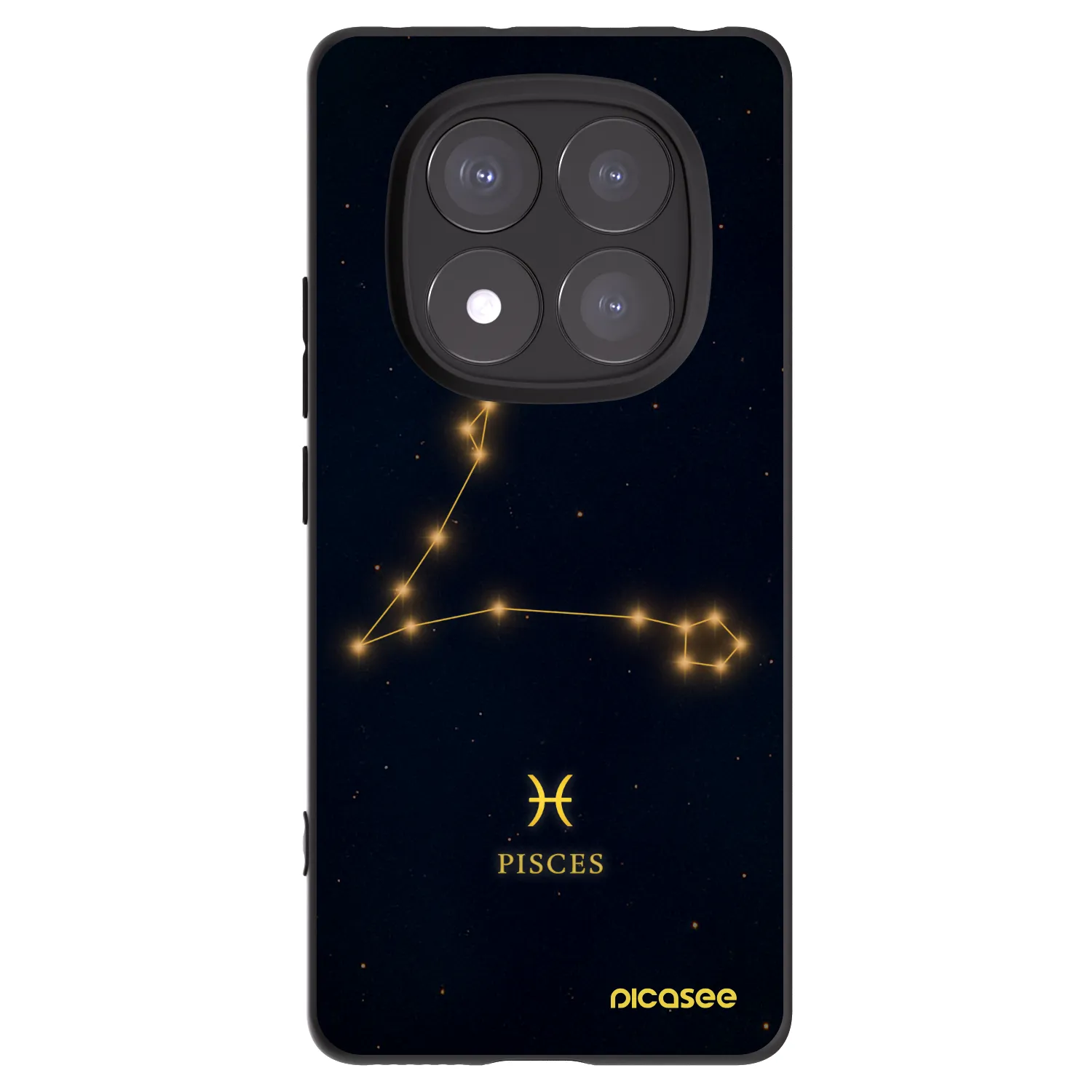 Picasee Μαύρη θήκη σιλικόνης για Xiaomi Redmi Note 14 Pro 5G - PISCES