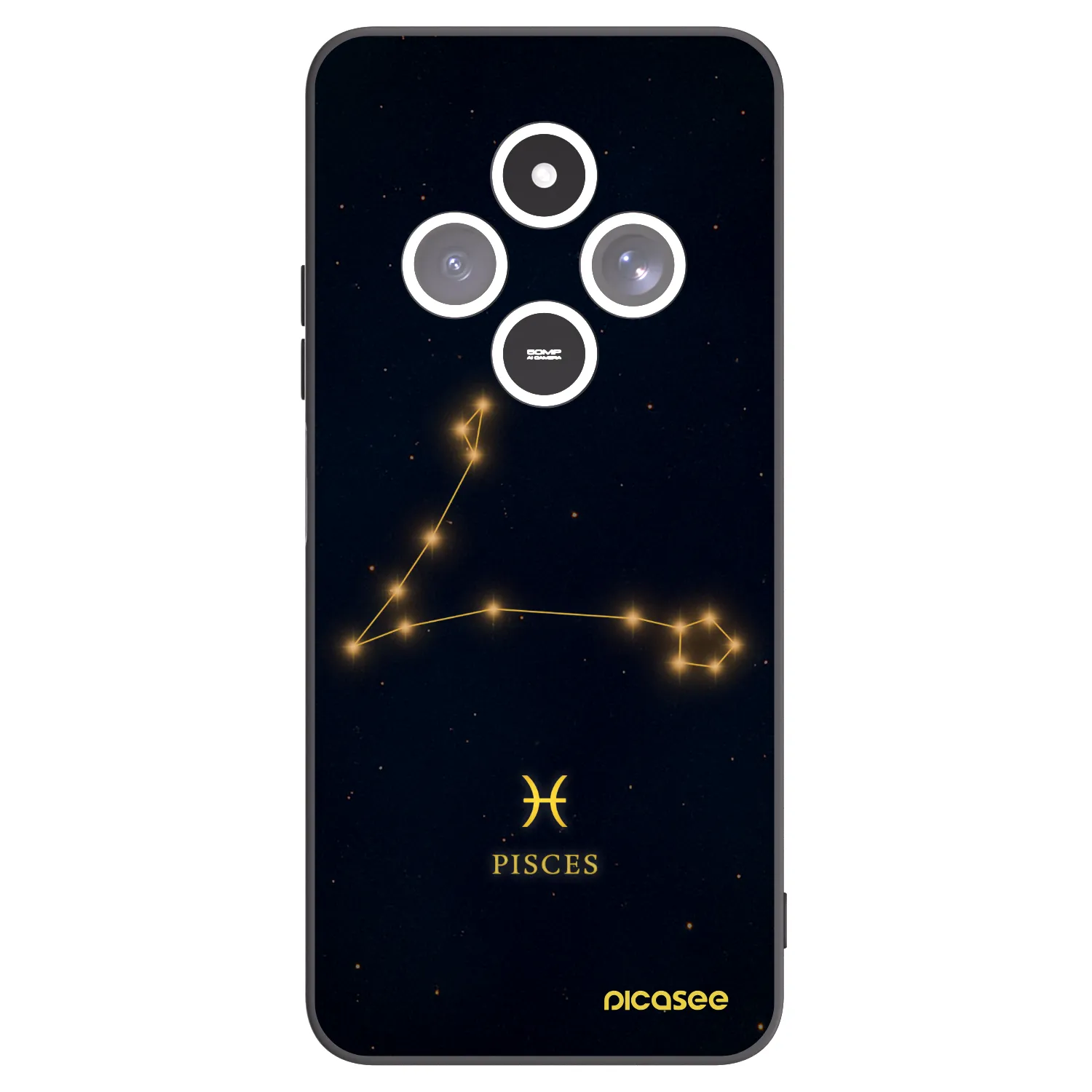 Picasee Μαύρη θήκη σιλικόνης για Xiaomi Redmi 14C - PISCES