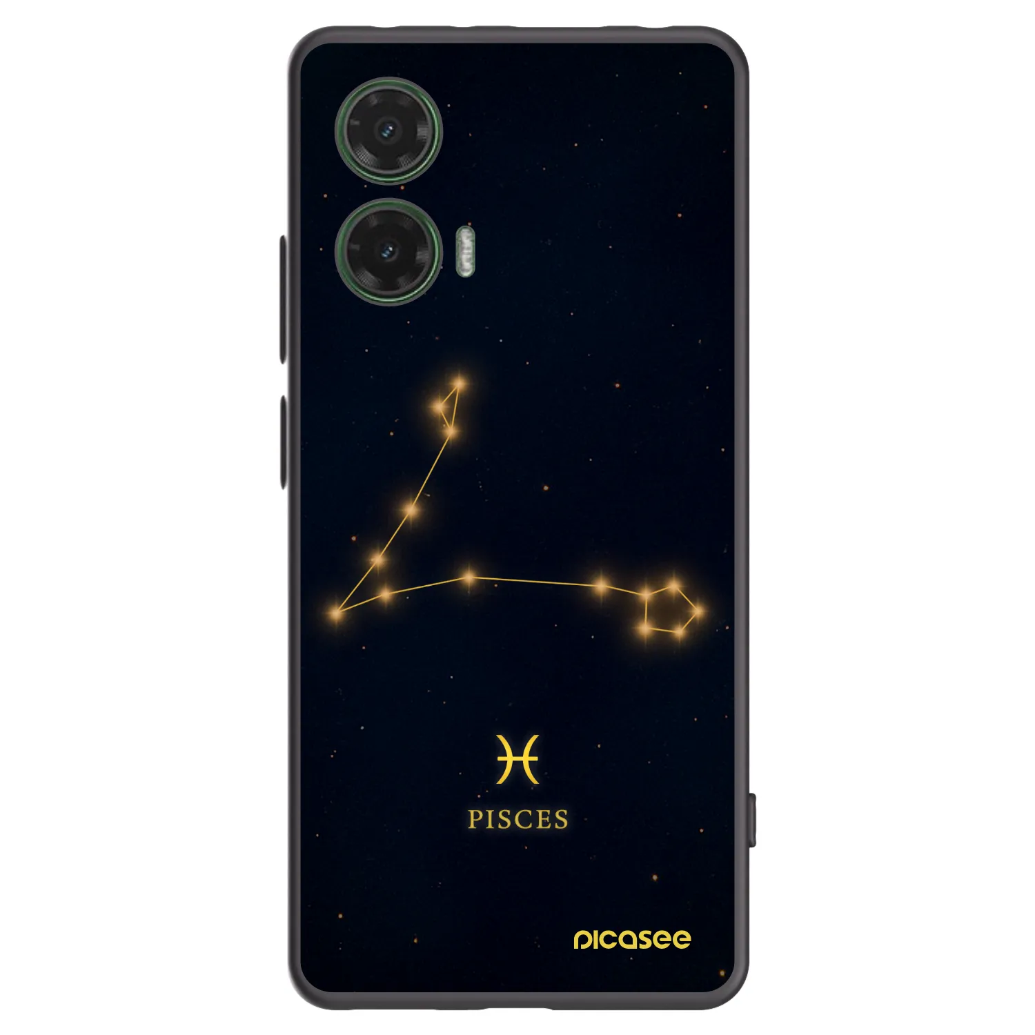 Picasee Μαύρη θήκη σιλικόνης για Motorola Moto G35 5G - PISCES