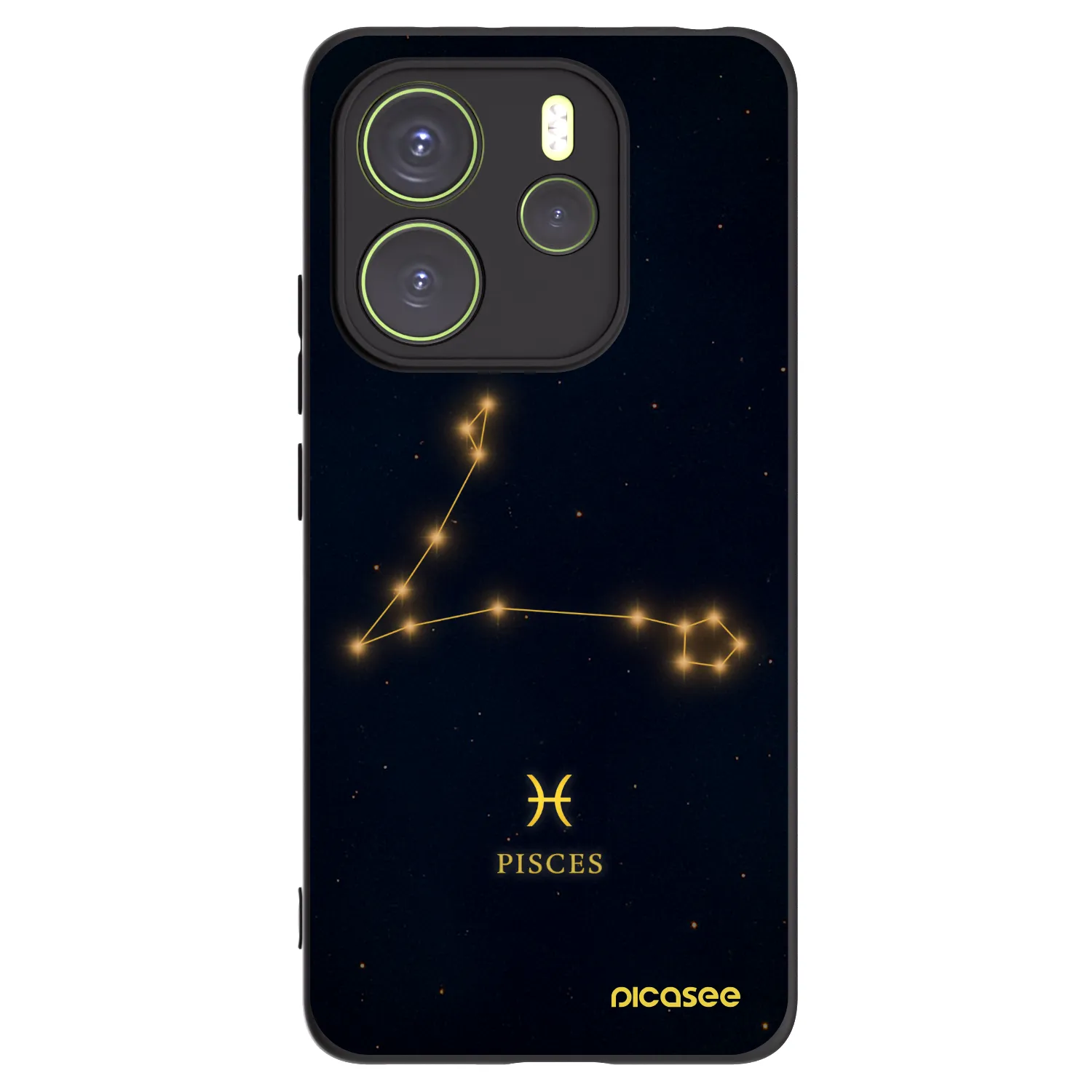 Picasee Μαύρη θήκη σιλικόνης για Xiaomi Redmi Note 14 4G - PISCES
