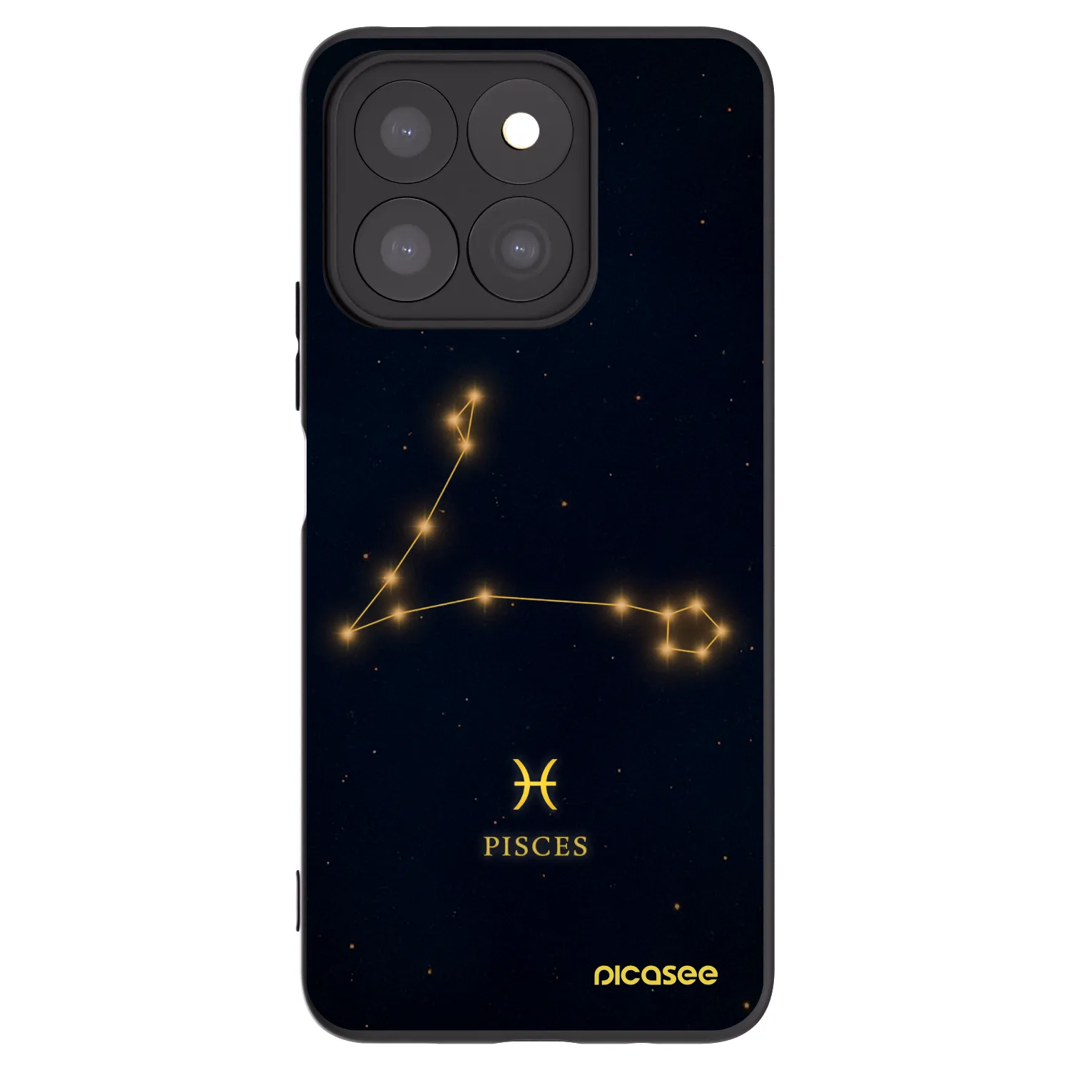 Picasee Μαύρη θήκη σιλικόνης για Honor X8c - PISCES