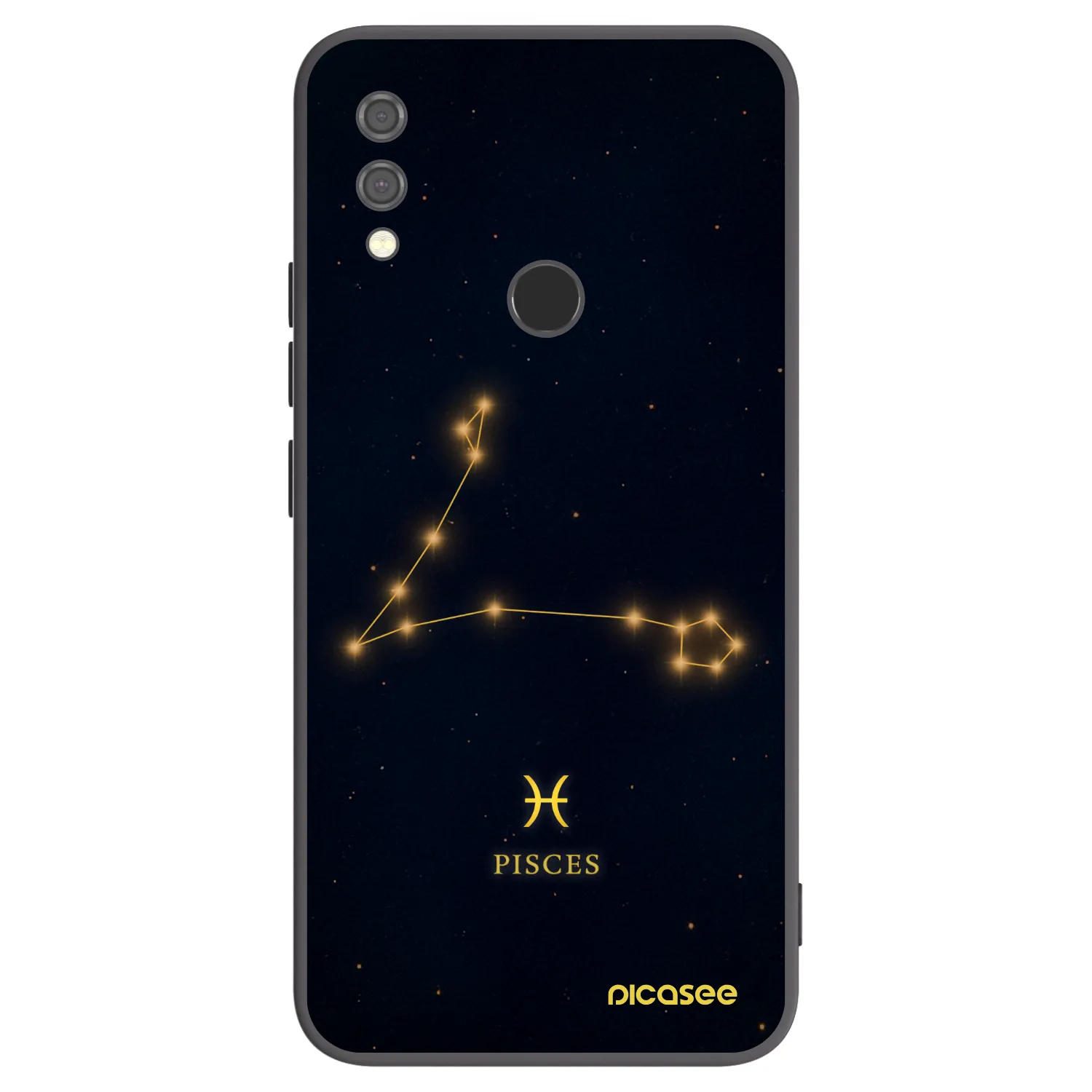 Picasee Μαύρη θήκη σιλικόνης για Xiaomi Redmi Note 7 - PISCES