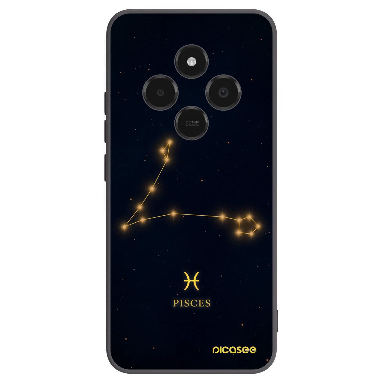 Picasee Μαύρη θήκη σιλικόνης για Xiaomi Poco C75 - PISCES