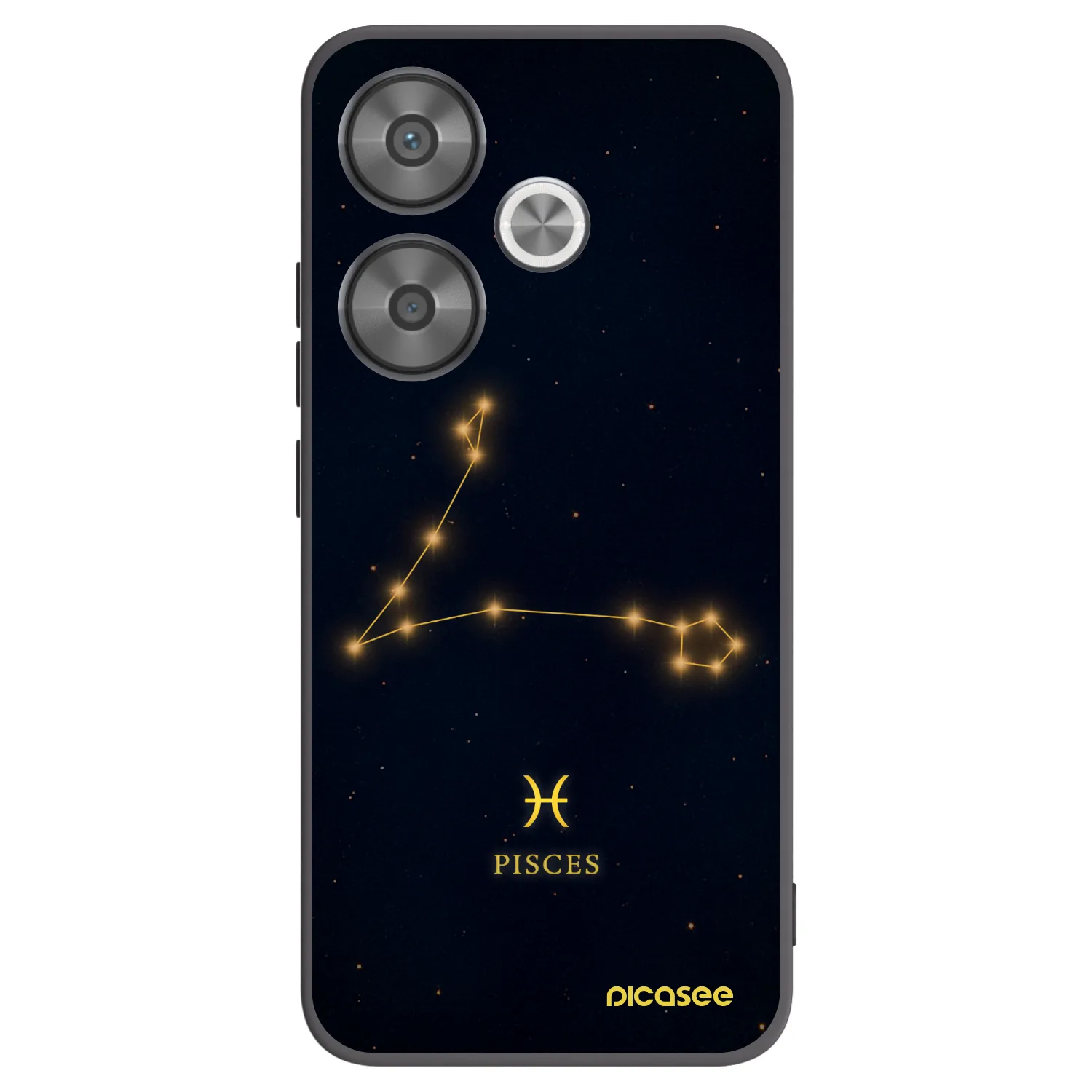 Picasee Μαύρη θήκη σιλικόνης για Xiaomi Poco F6 - PISCES