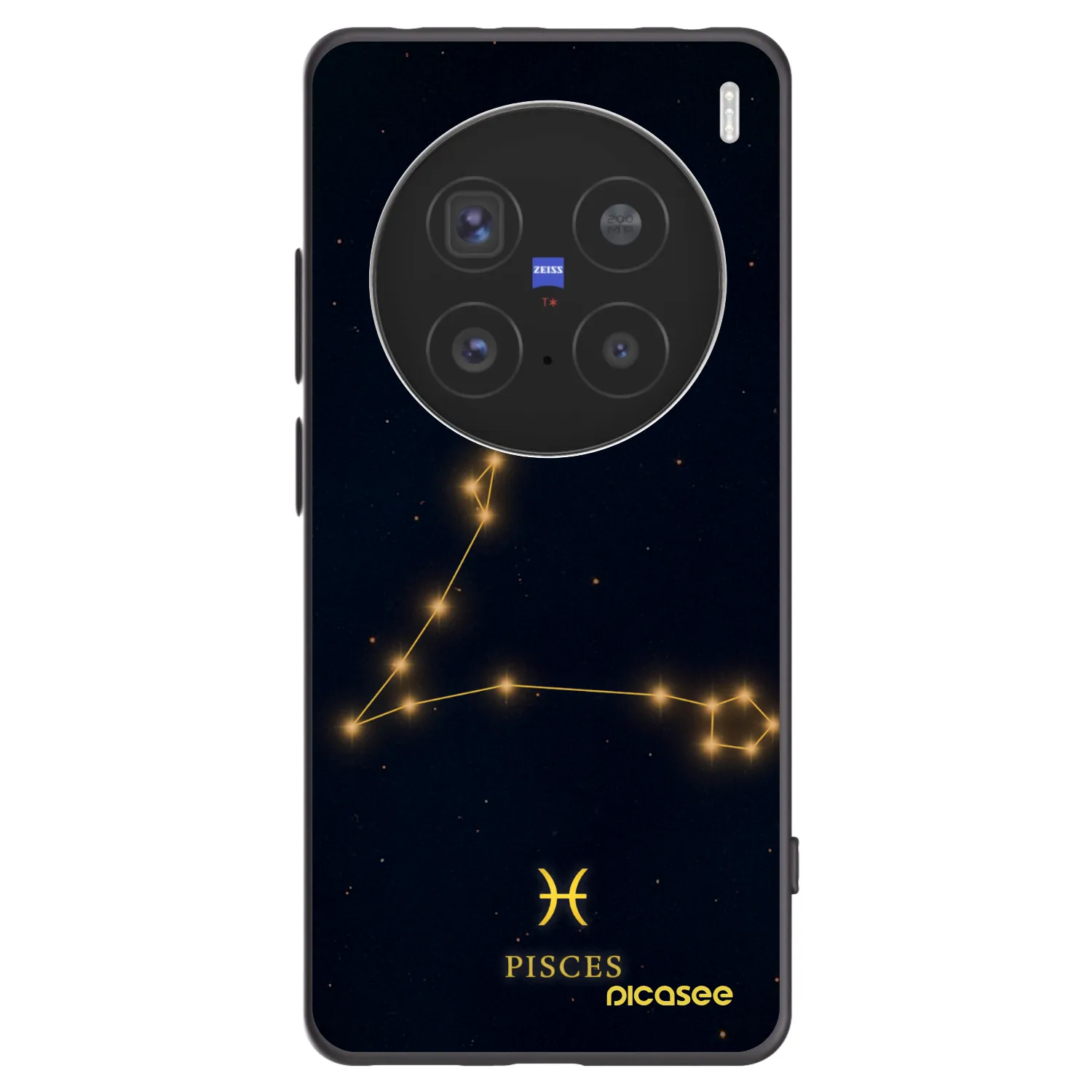 Picasee Μαύρη θήκη σιλικόνης για Vivo X200 Pro - PISCES