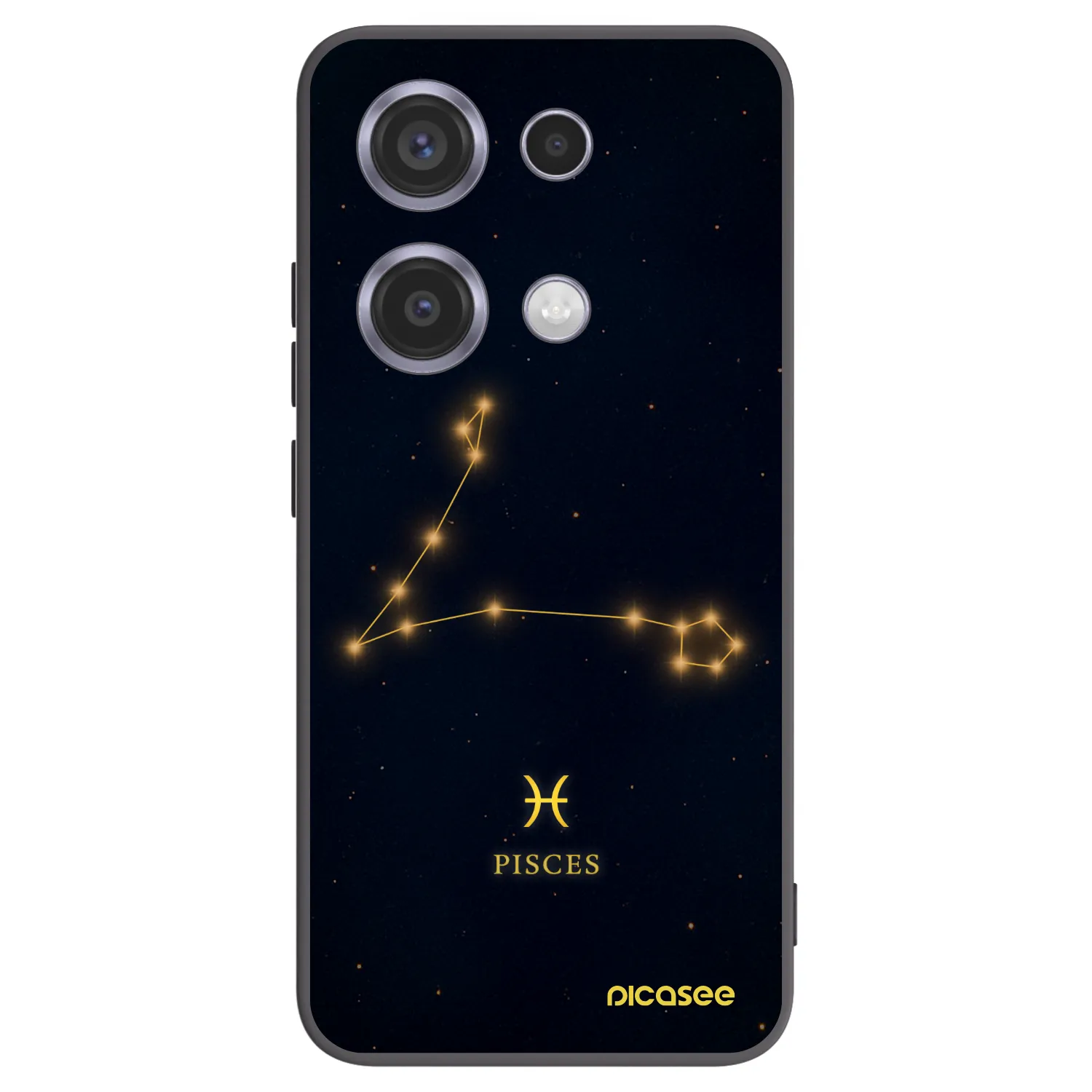 Picasee Μαύρη θήκη σιλικόνης για Xiaomi Redmi Note 14S - PISCES
