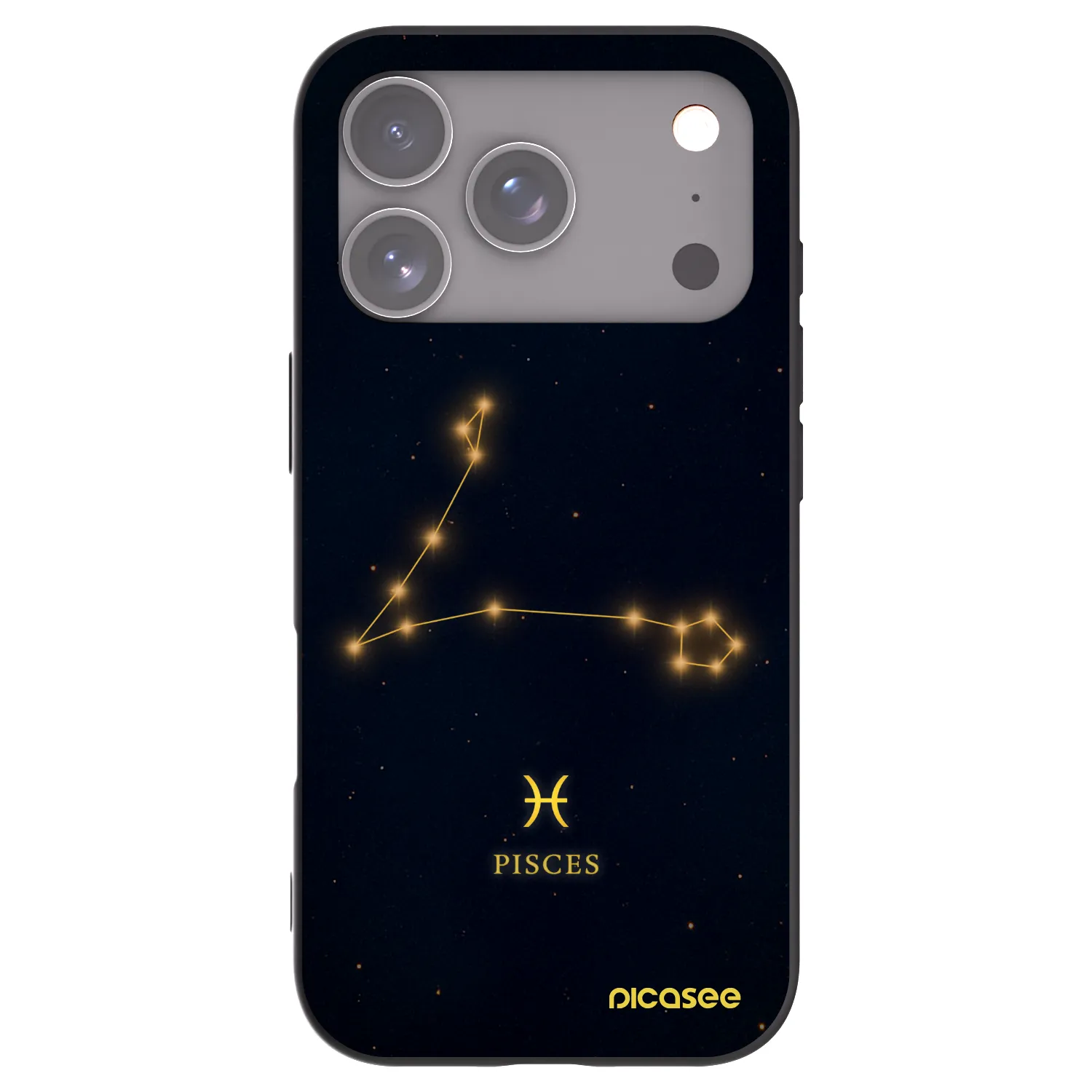 Picasee Μαύρη θήκη σιλικόνης για Apple iPhone 17 Pro - PISCES