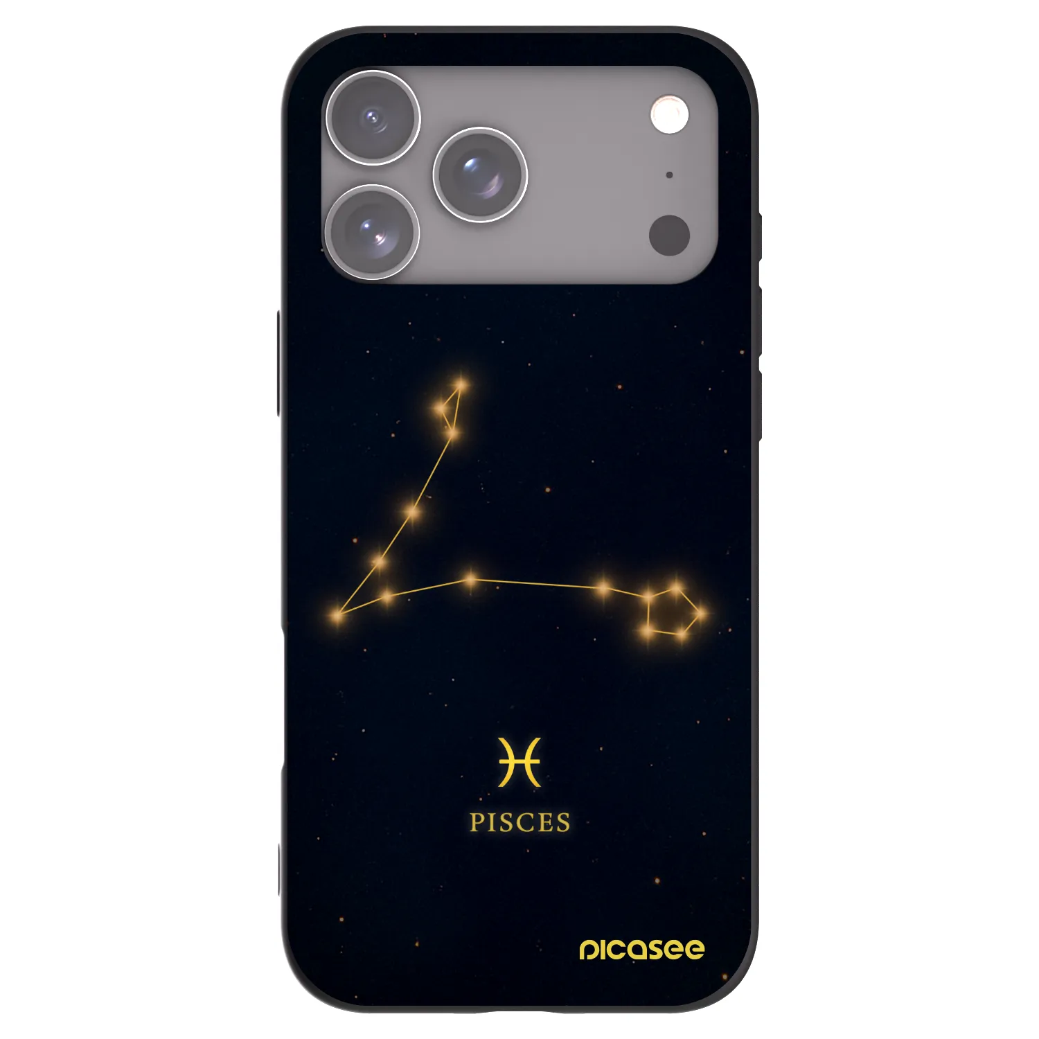 Picasee Μαύρη θήκη σιλικόνης για Apple iPhone 17 Pro Max - PISCES