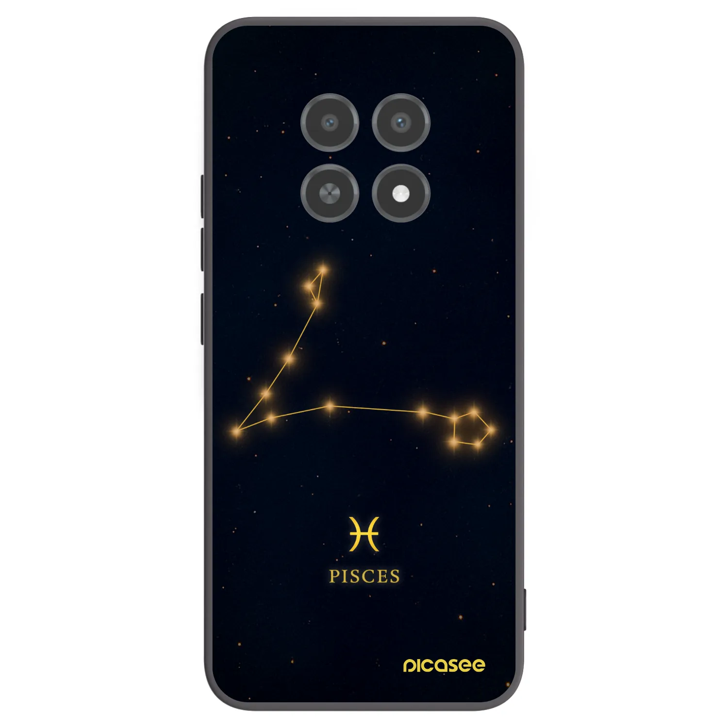 Picasee Μαύρη θήκη σιλικόνης για Realme 12X - PISCES