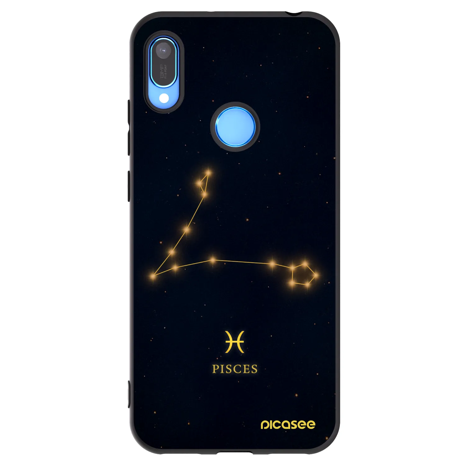 Picasee Μαύρη θήκη σιλικόνης για Huawei Y6 2019 - PISCES