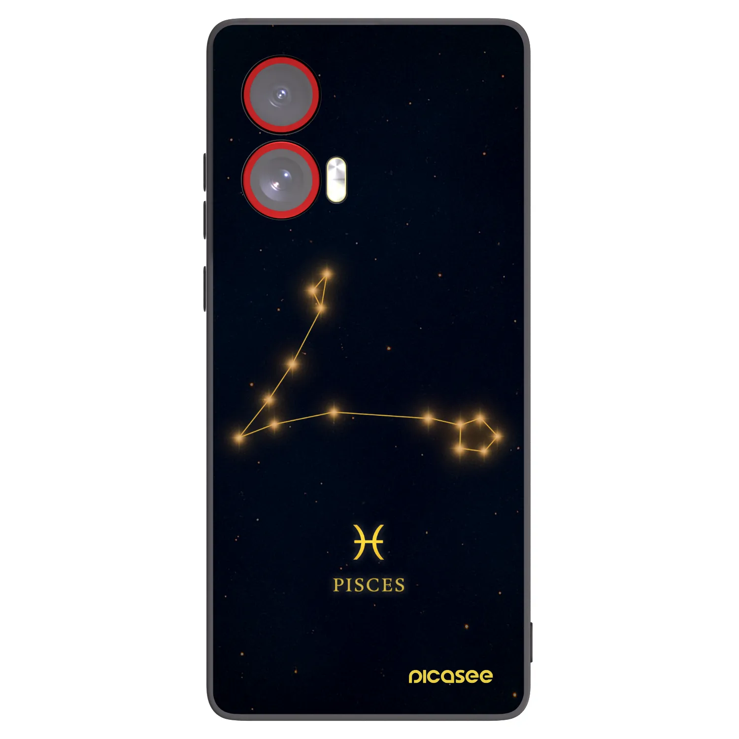 Picasee Μαύρη θήκη σιλικόνης για Motorola Edge 50 Fusion - PISCES