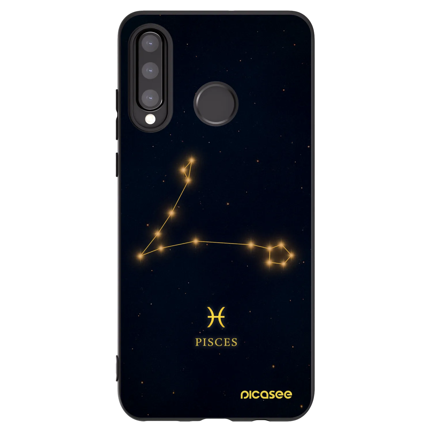 Picasee Μαύρη θήκη σιλικόνης για Huawei P30 Lite - PISCES