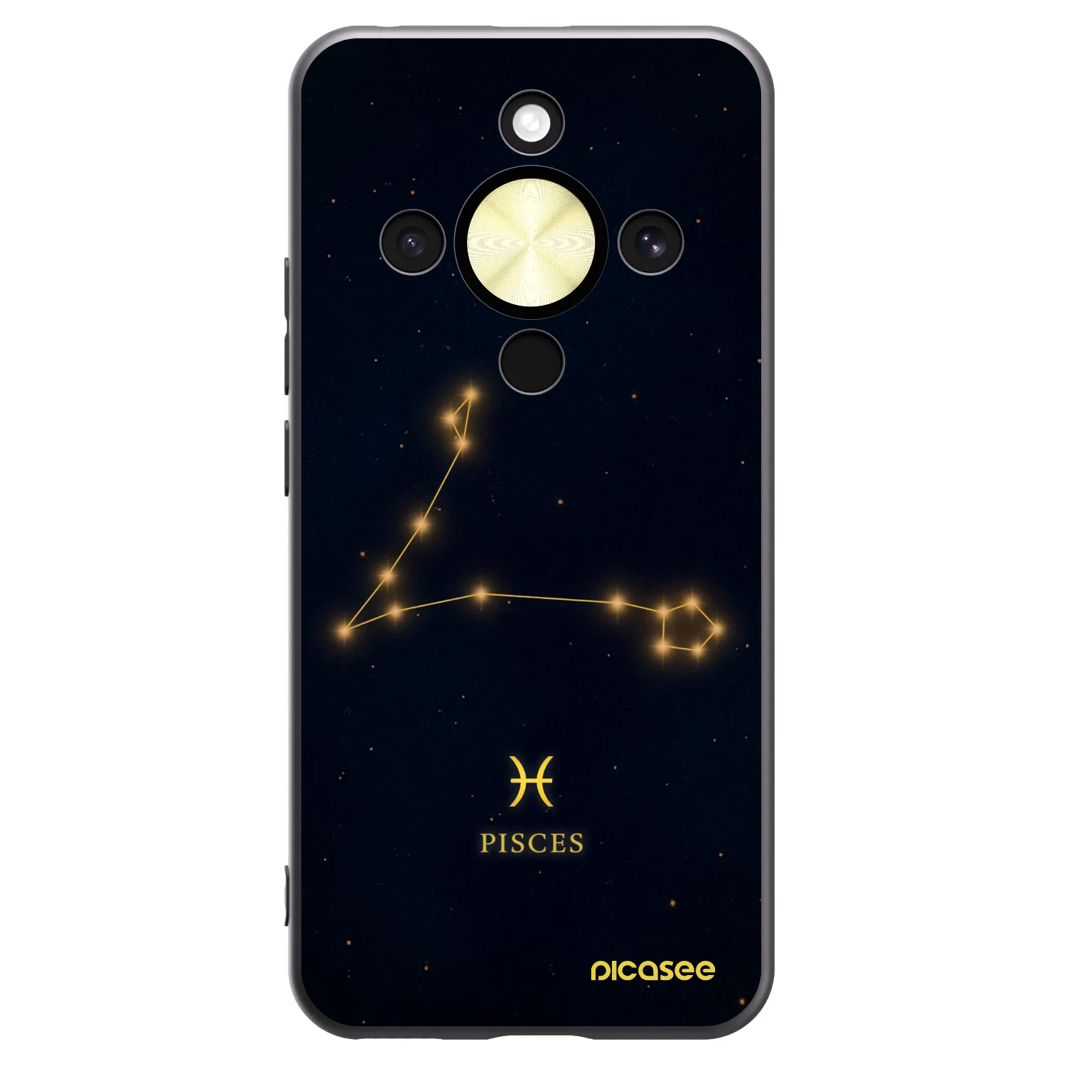 Picasee Μαύρη θήκη σιλικόνης για Honor Magic8 Lite 5G - PISCES