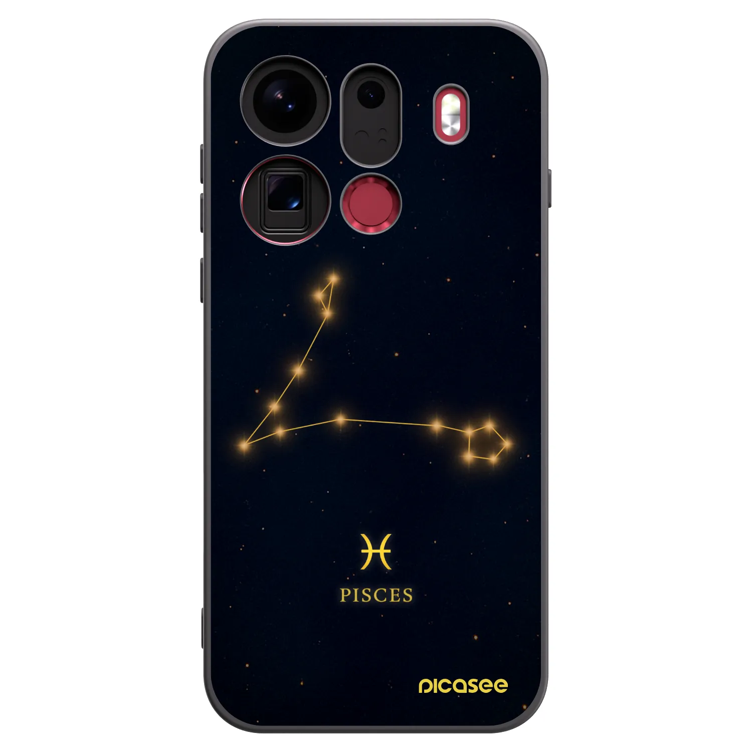 Picasee Μαύρη θήκη σιλικόνης για OPPO Find X9 Pro - PISCES