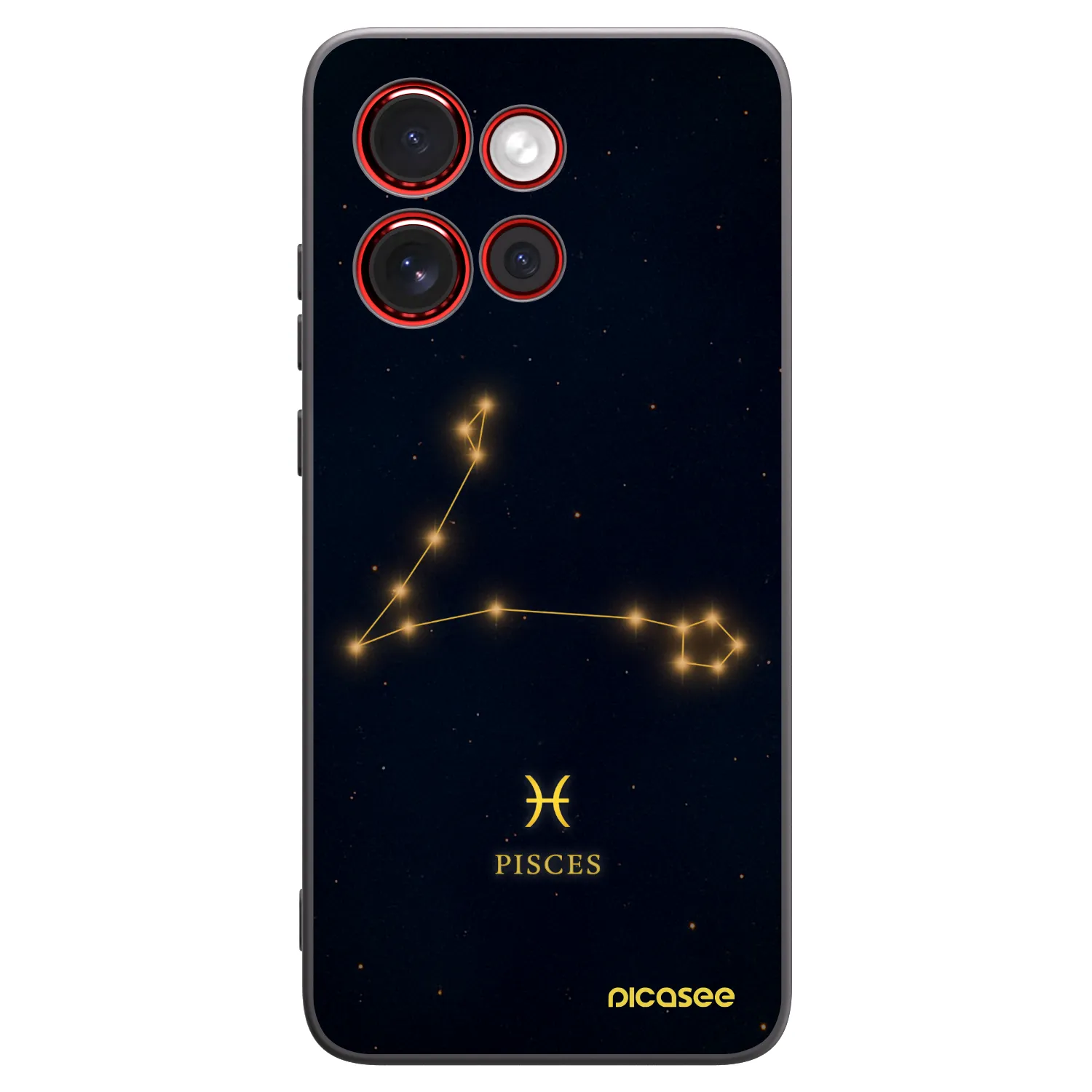 Picasee Μαύρη θήκη σιλικόνης για Motorola Edge 60 Neo 5G - PISCES