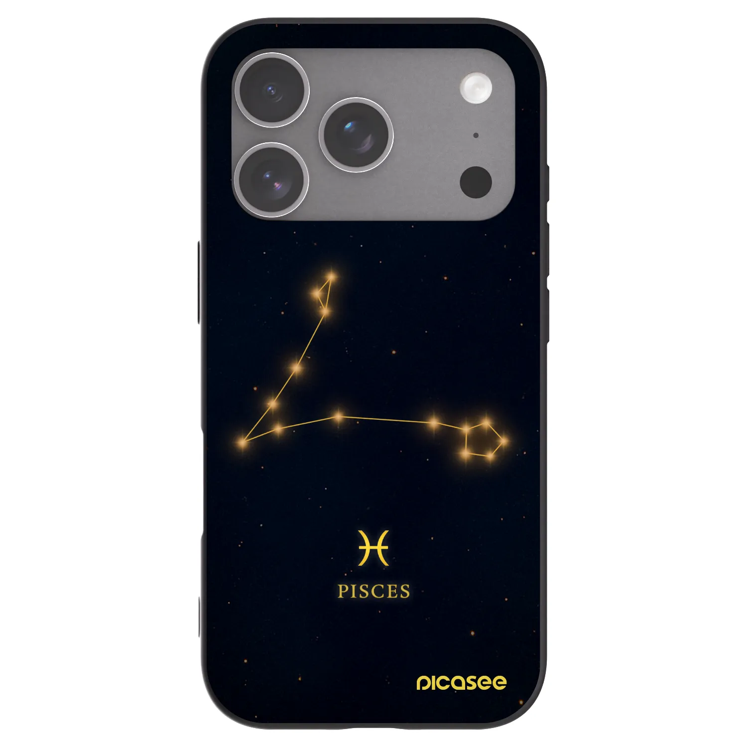 Picasee Μαύρη θήκη σιλικόνης για Apple iPhone 18 Pro - PISCES