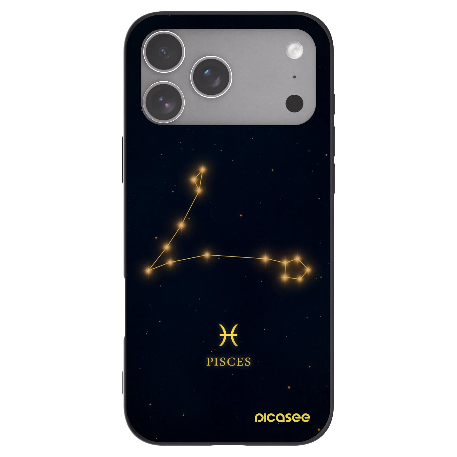 Picasee Μαύρη θήκη σιλικόνης για Apple iPhone 18 Pro Max - PISCES
