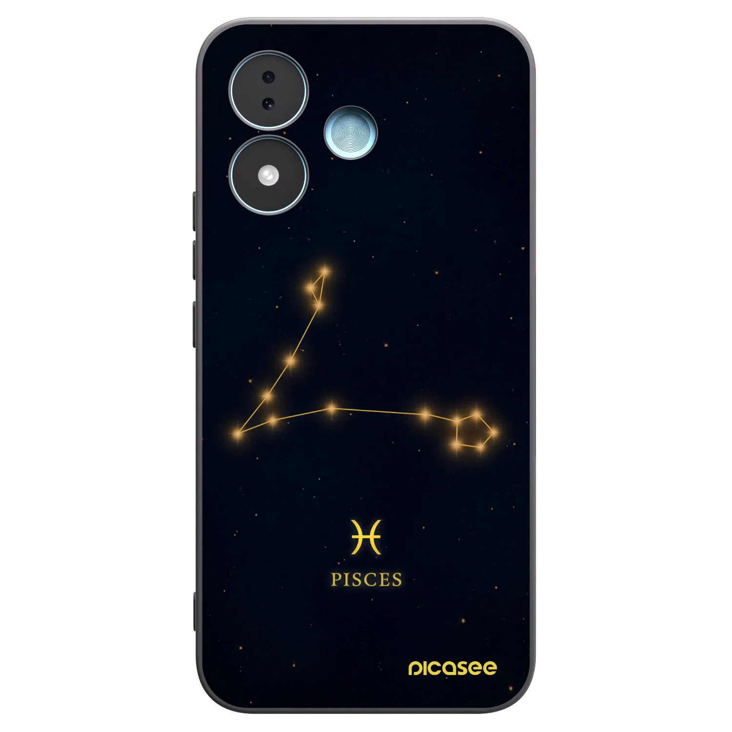 Picasee Μαύρη θήκη σιλικόνης για Xiaomi Redmi Note 17 5G - PISCES
