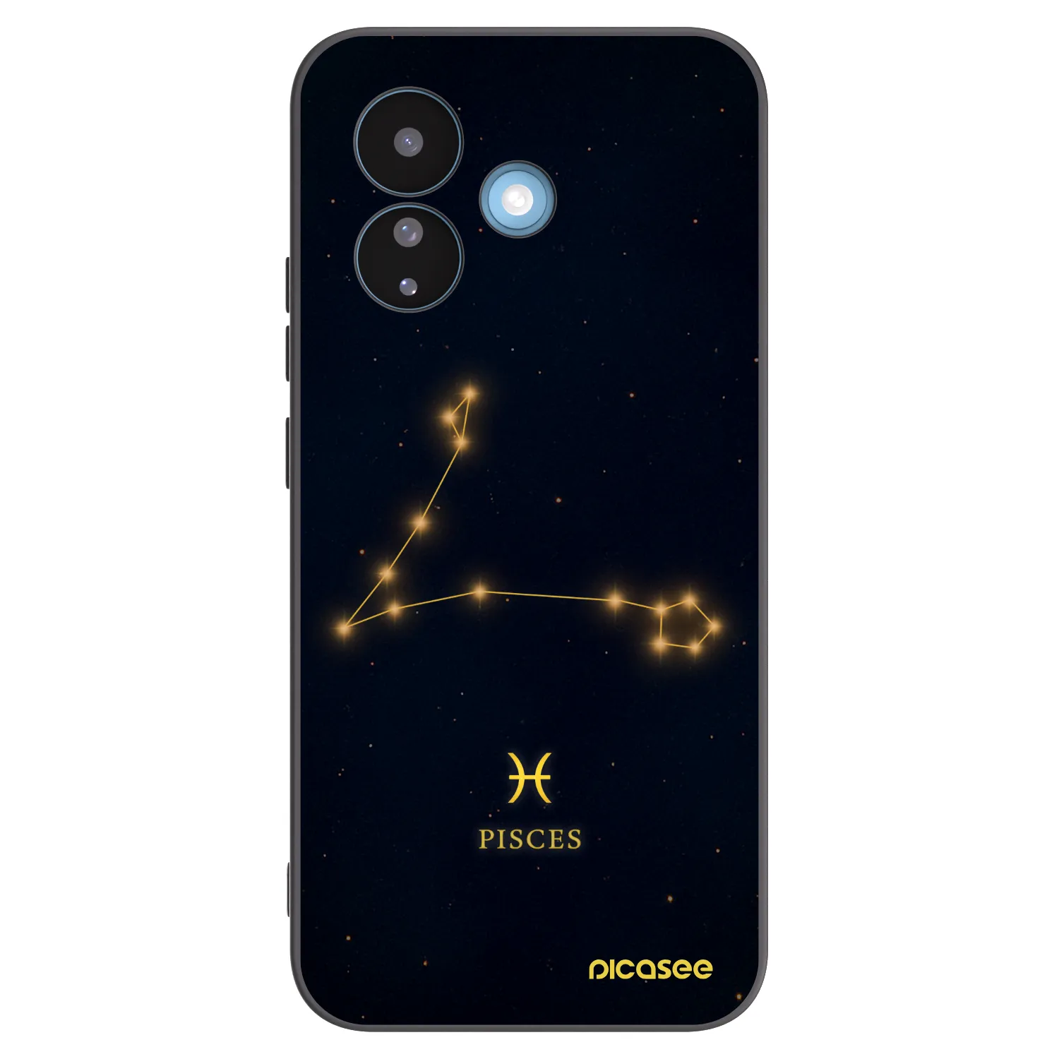 Picasee Μαύρη θήκη σιλικόνης για Xiaomi Redmi Note 17 Pro 5G - PISCES