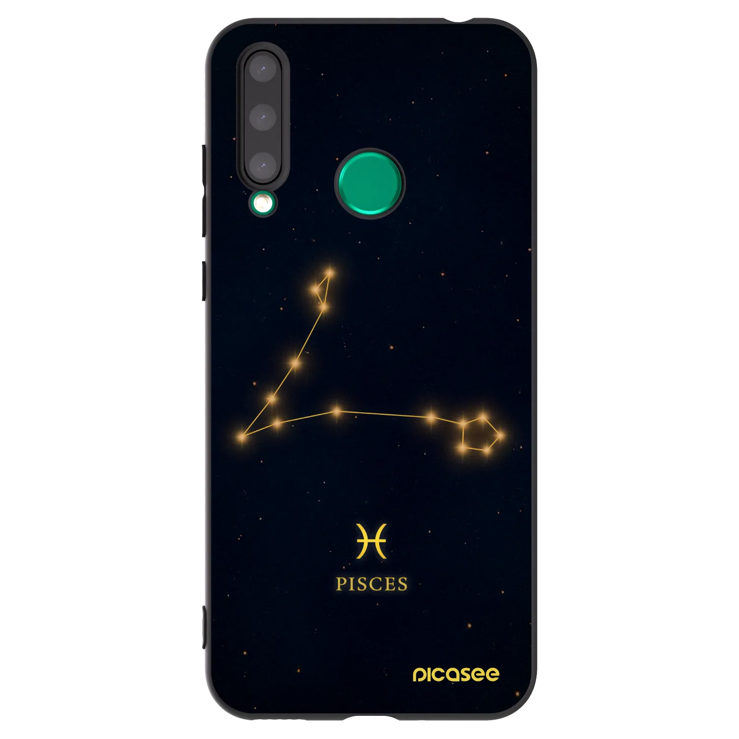 Picasee Μαύρη θήκη σιλικόνης για Honor 20 Lite - PISCES
