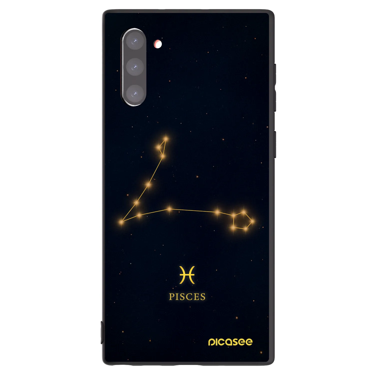 Picasee Μαύρη θήκη σιλικόνης για Samsung Galaxy Note 10 N970F - PISCES