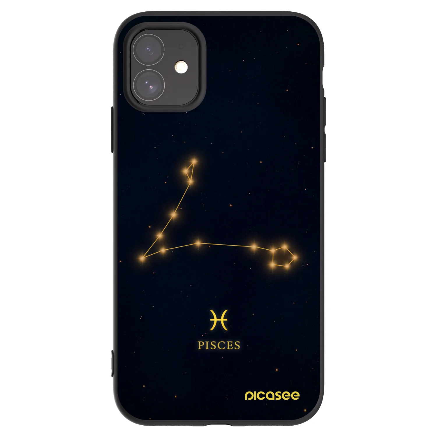 Picasee Μαύρη θήκη σιλικόνης για Apple iPhone 11 - PISCES