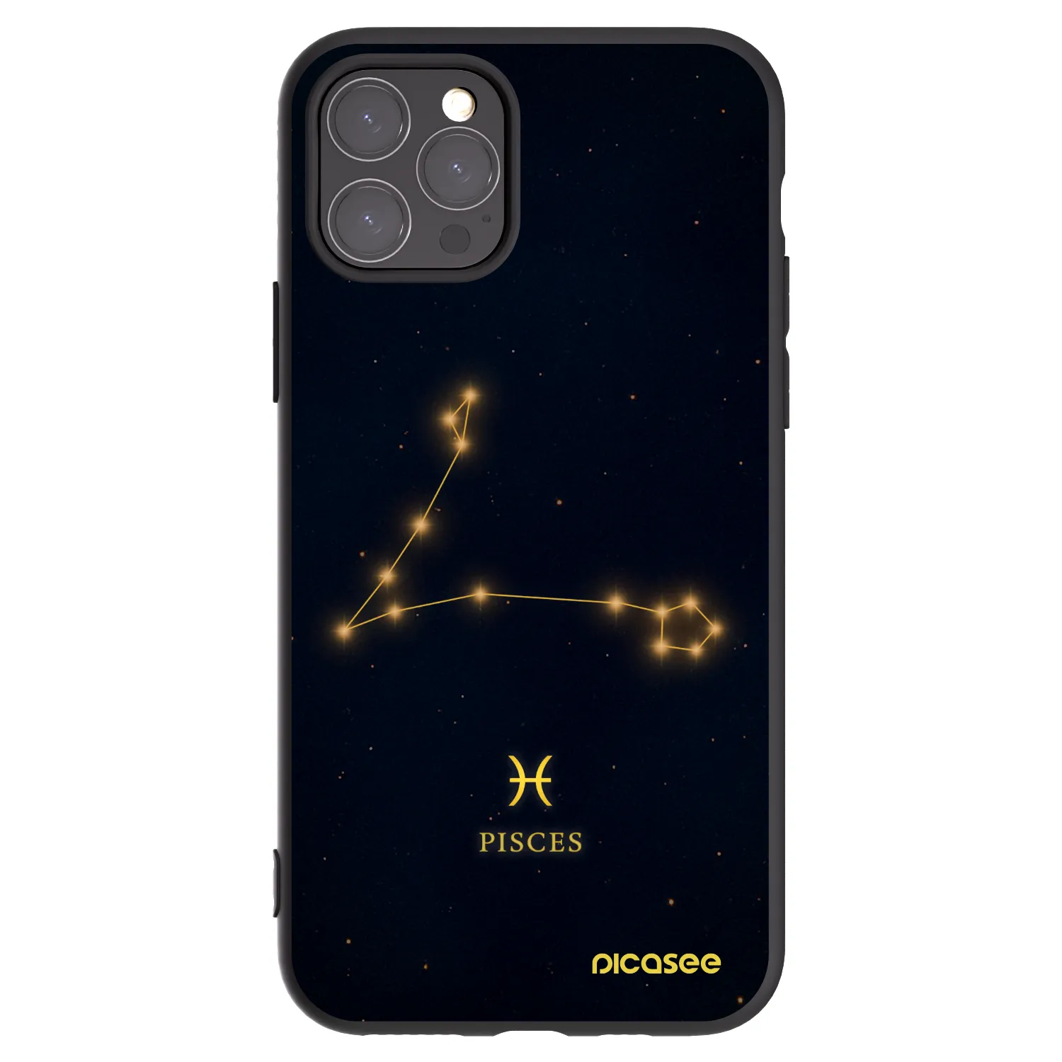 Picasee Μαύρη θήκη σιλικόνης για Apple iPhone 11 Pro - PISCES
