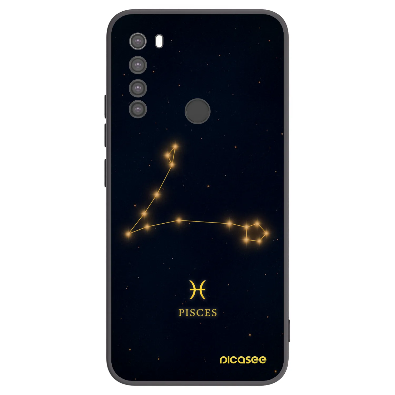 Picasee Μαύρη θήκη σιλικόνης για Xiaomi Redmi Note 8 - PISCES