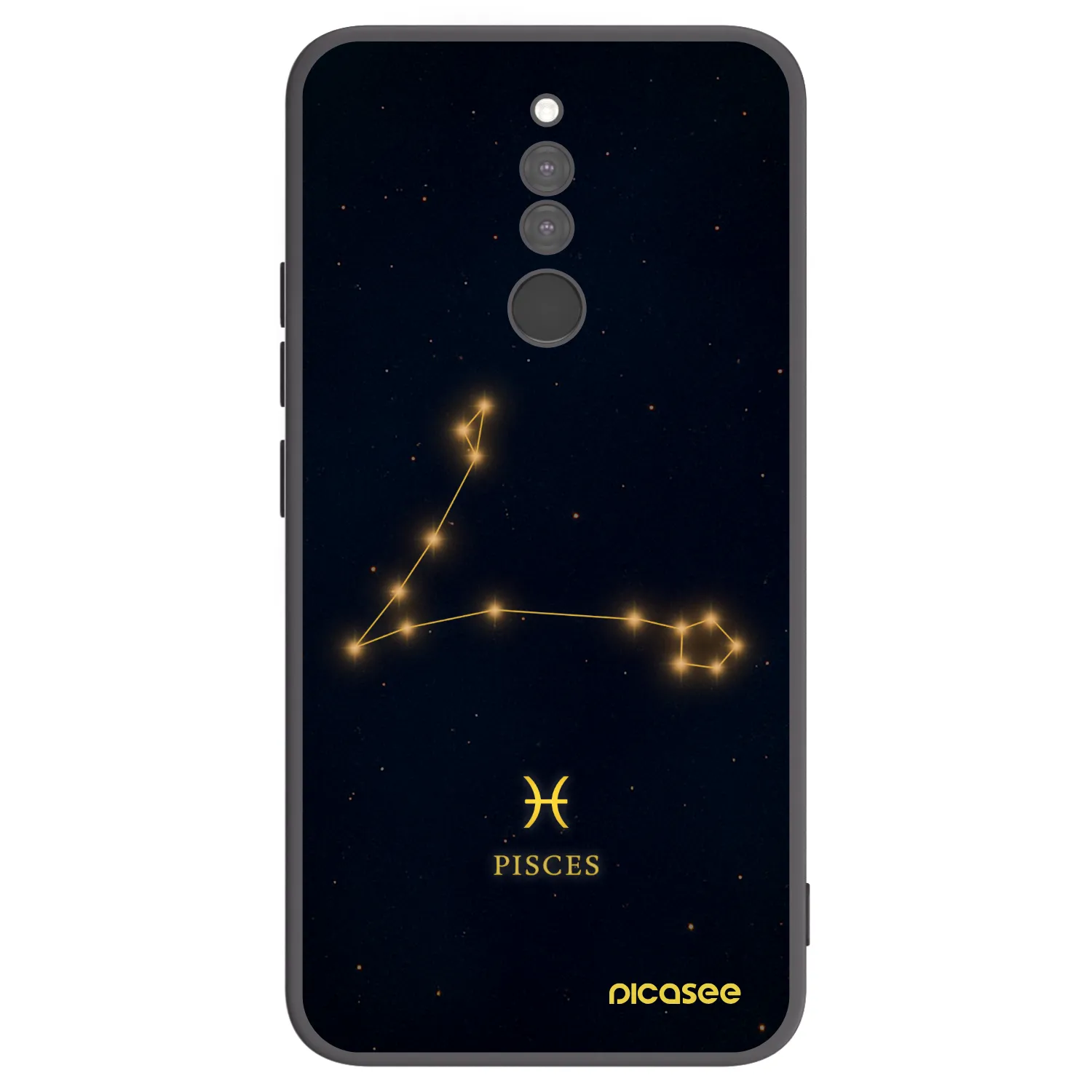 Picasee Μαύρη θήκη σιλικόνης για Xiaomi Redmi 8 - PISCES